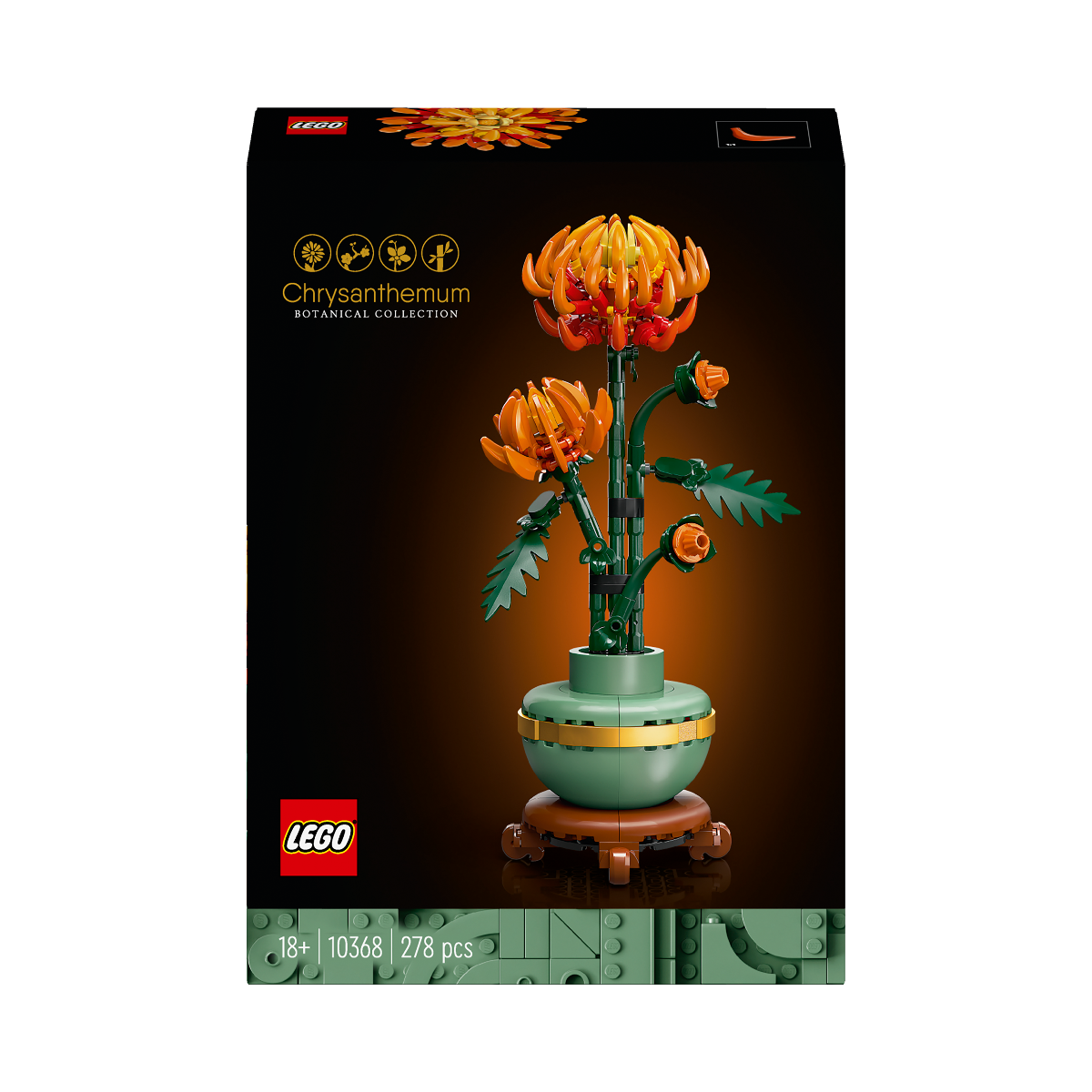 LEGO 10368 Icons Chrysanthemum Flower Building Set for Adults