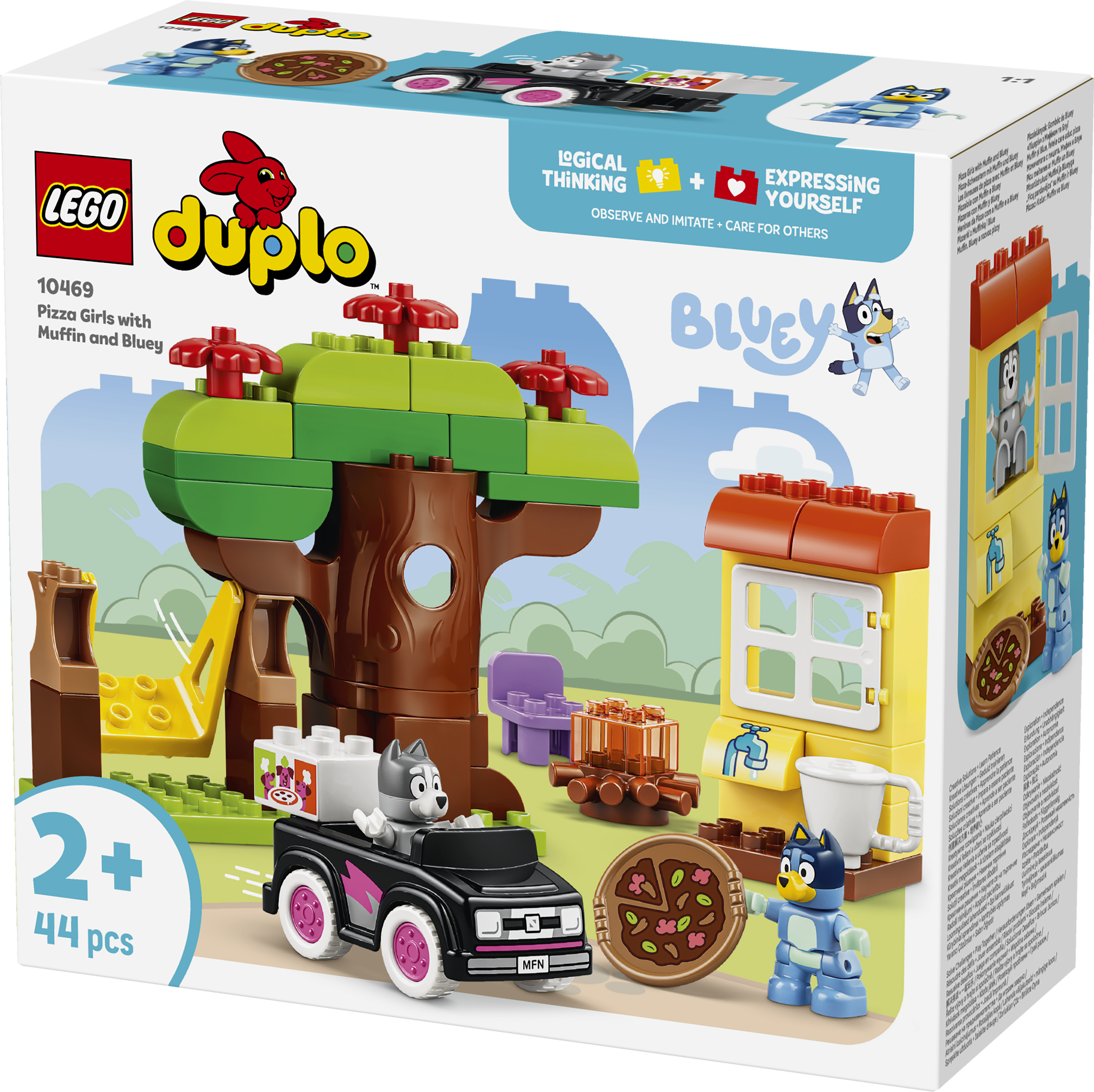 LEGO 10469 DUPLO Bluey Pizza Girls with Muffin and Bluey