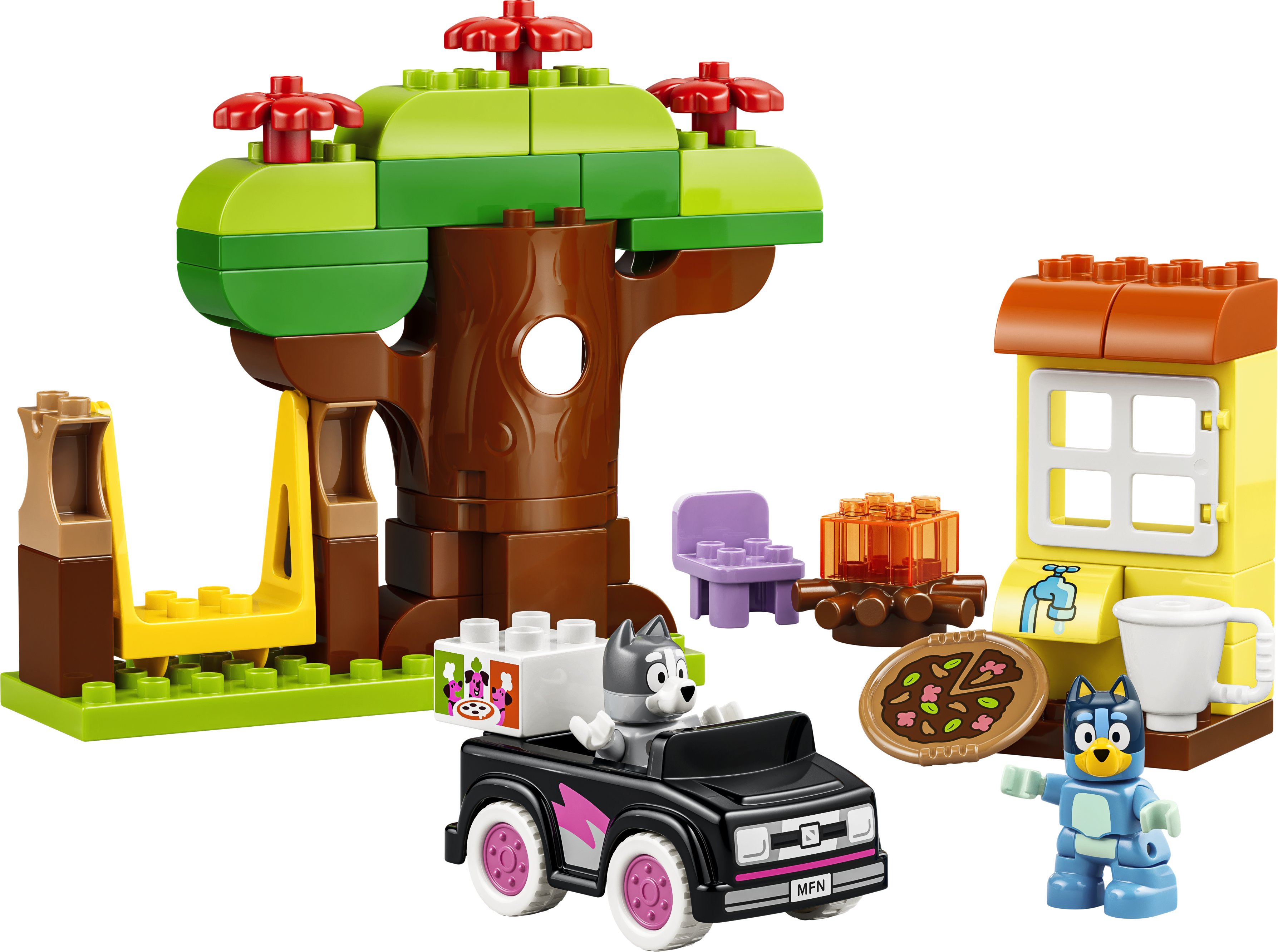 LEGO 10469 DUPLO Bluey Pizza Girls with Muffin and Bluey