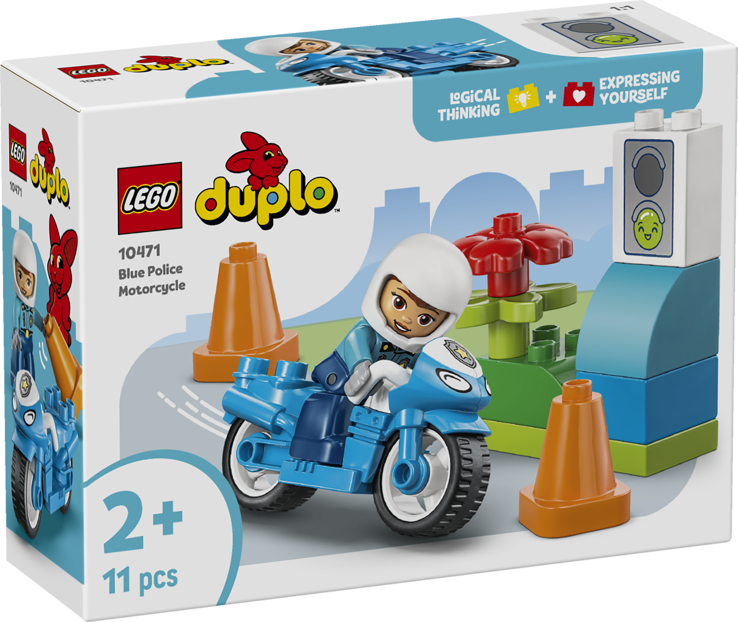 LEGO 10471 DUPLO Town Blue Police Motorcycle
