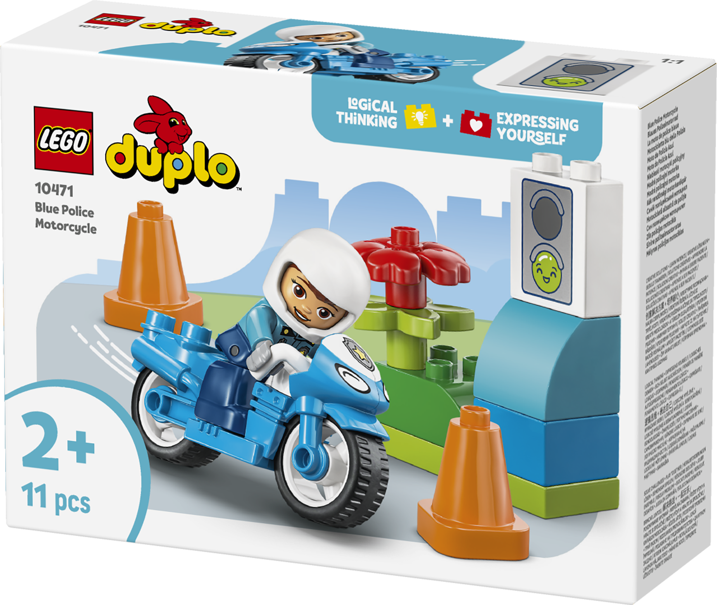 LEGO 10471 DUPLO Town Blue Police Motorcycle
