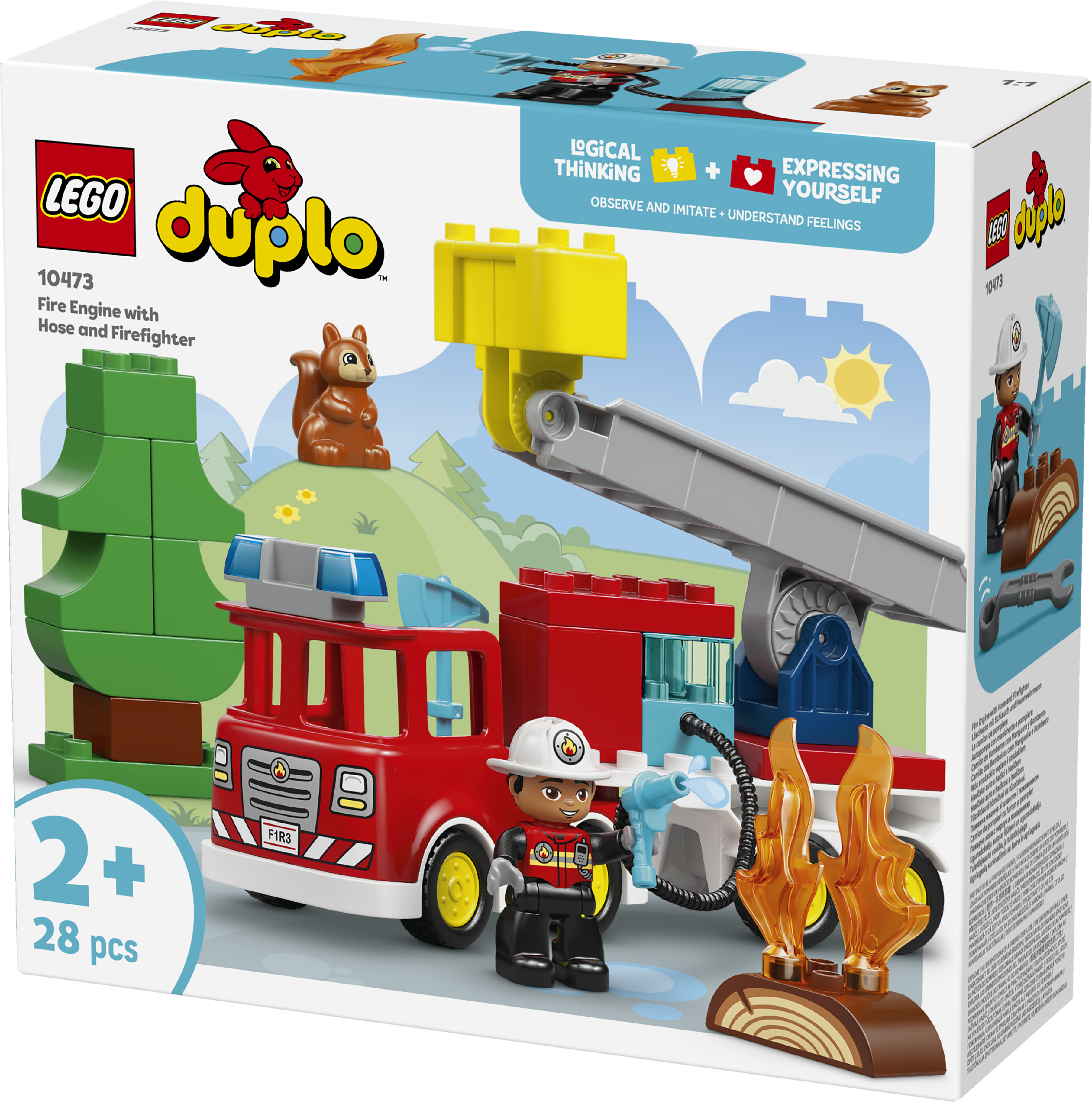 LEGO 10473 DUPLO Town Fire Engine with Hose and Firefighter