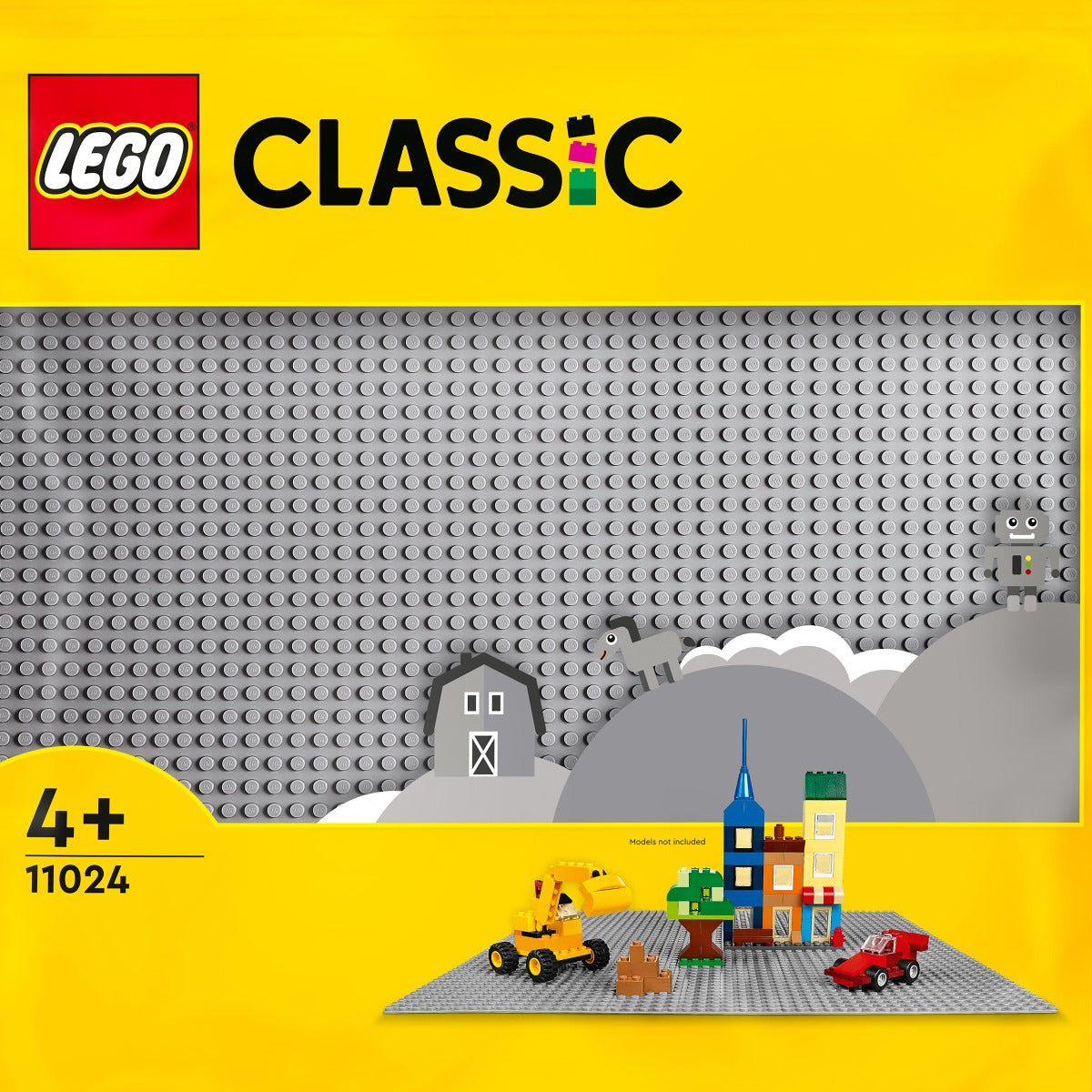 LEGO 11024 Classic Grey Baseplate, 48x48 Stud Building Base, Build and Display Board