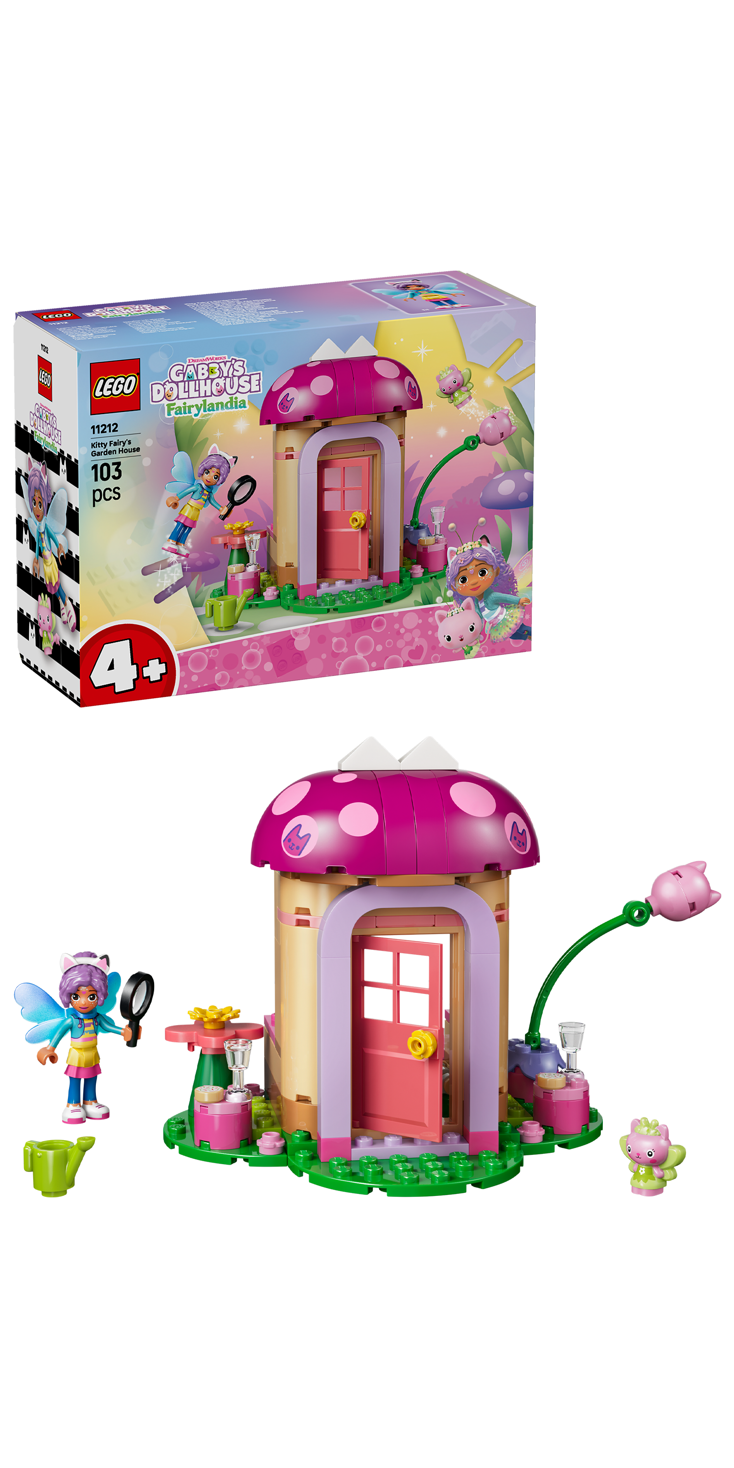 LEGO 11212 Gabby’s Dollhouse Kitty Fairy’s Garden House Toy