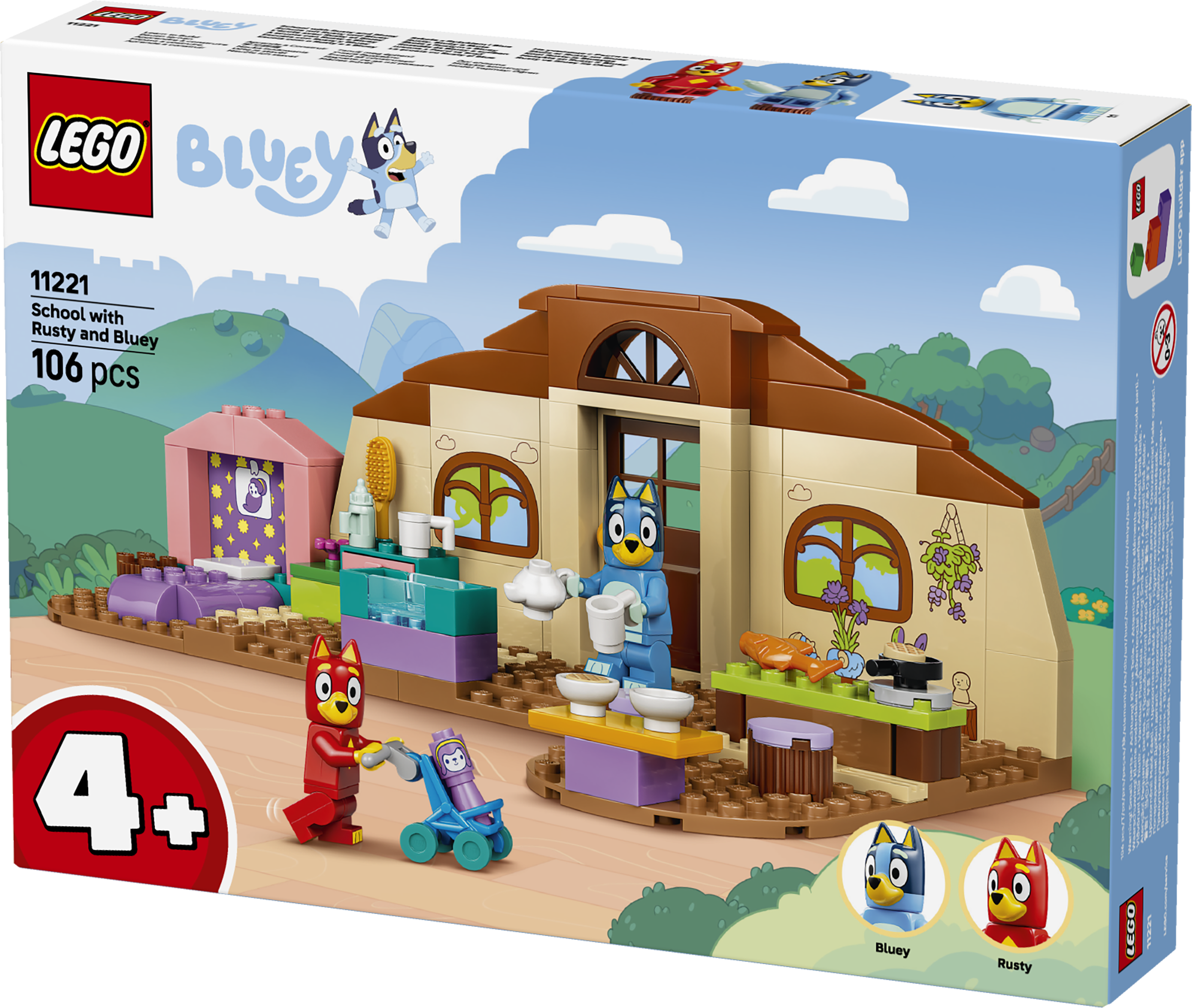 LEGO 11221 Bluey School with Rusty and Bluey Building Toy