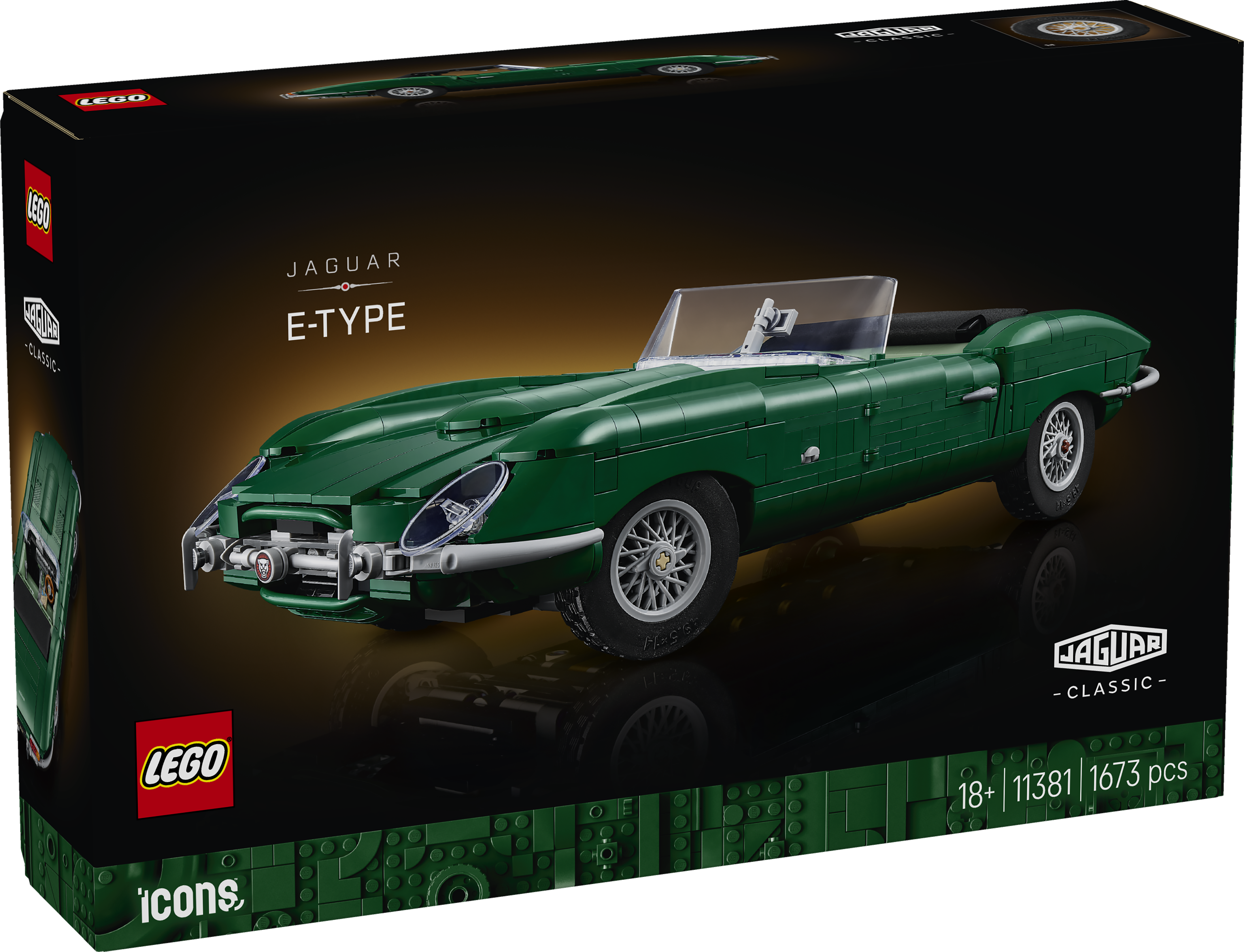 LEGO 11381 Icons Jaguar E-Type - Classic Sports Car Model