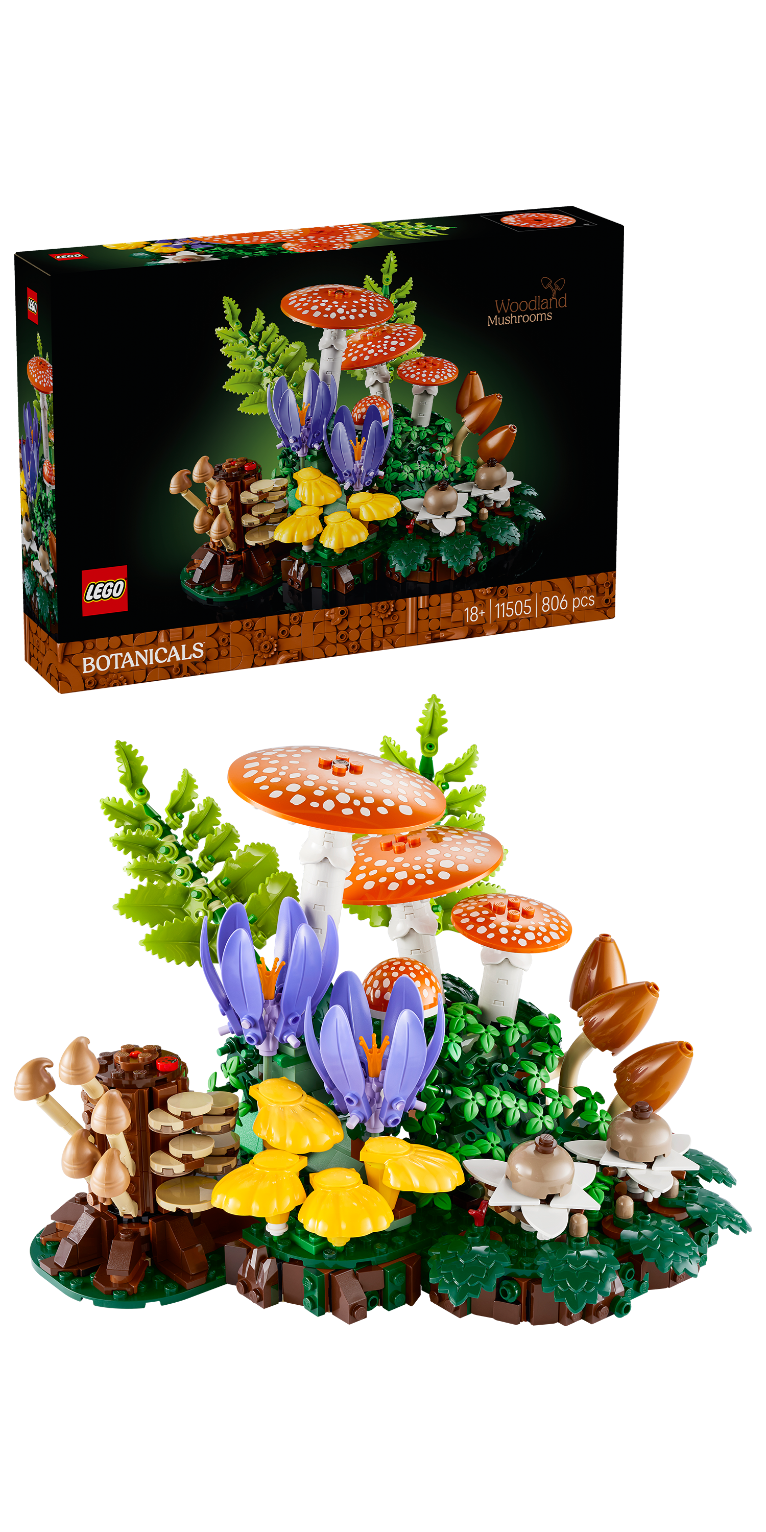 LEGO 11505 Botanicals Woodland Mushrooms Building Set