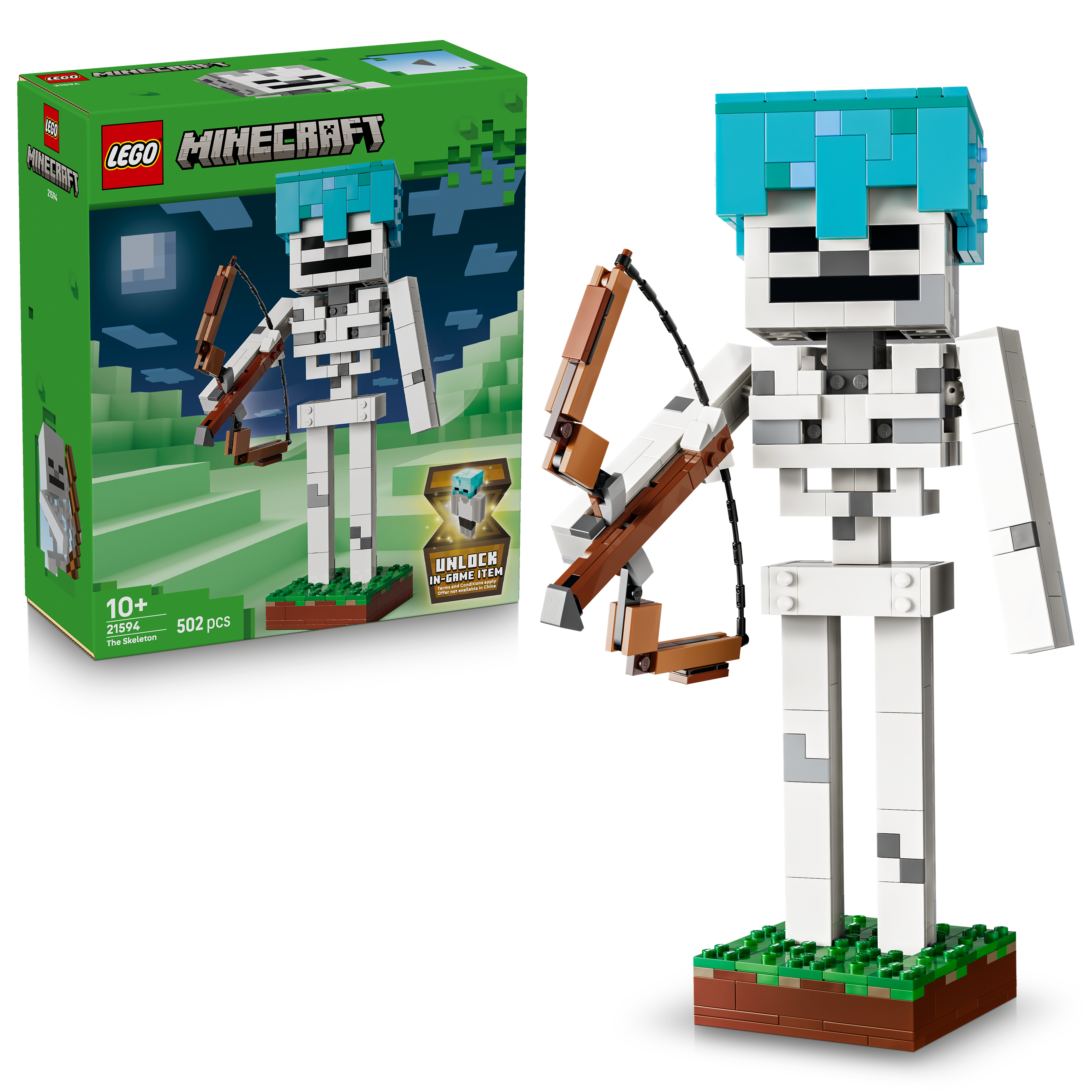 LEGO 21594 Minecraft The Skeleton Gaming Decor Toy