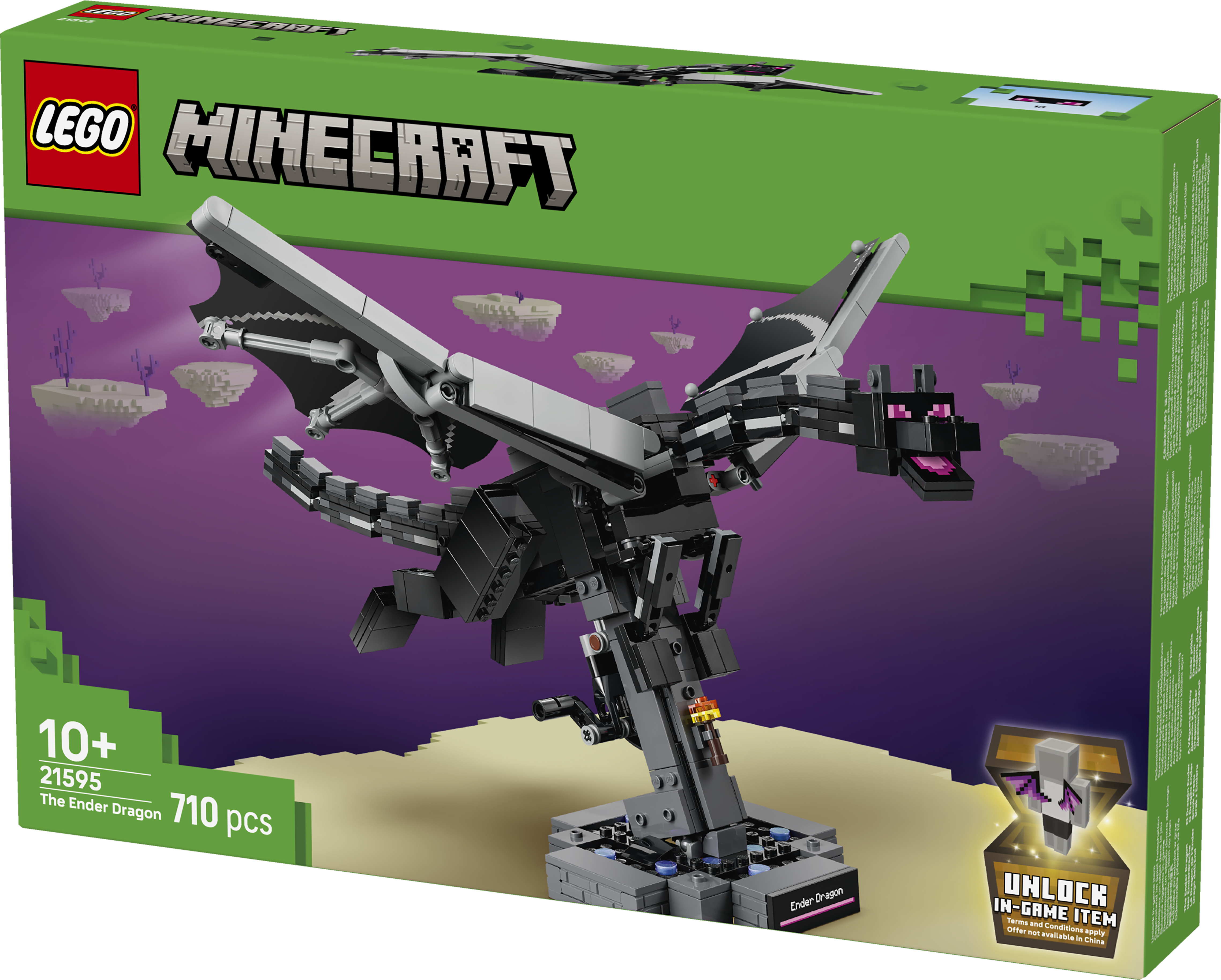 LEGO 21595 Minecraft The Ender Dragon Video Game Decor