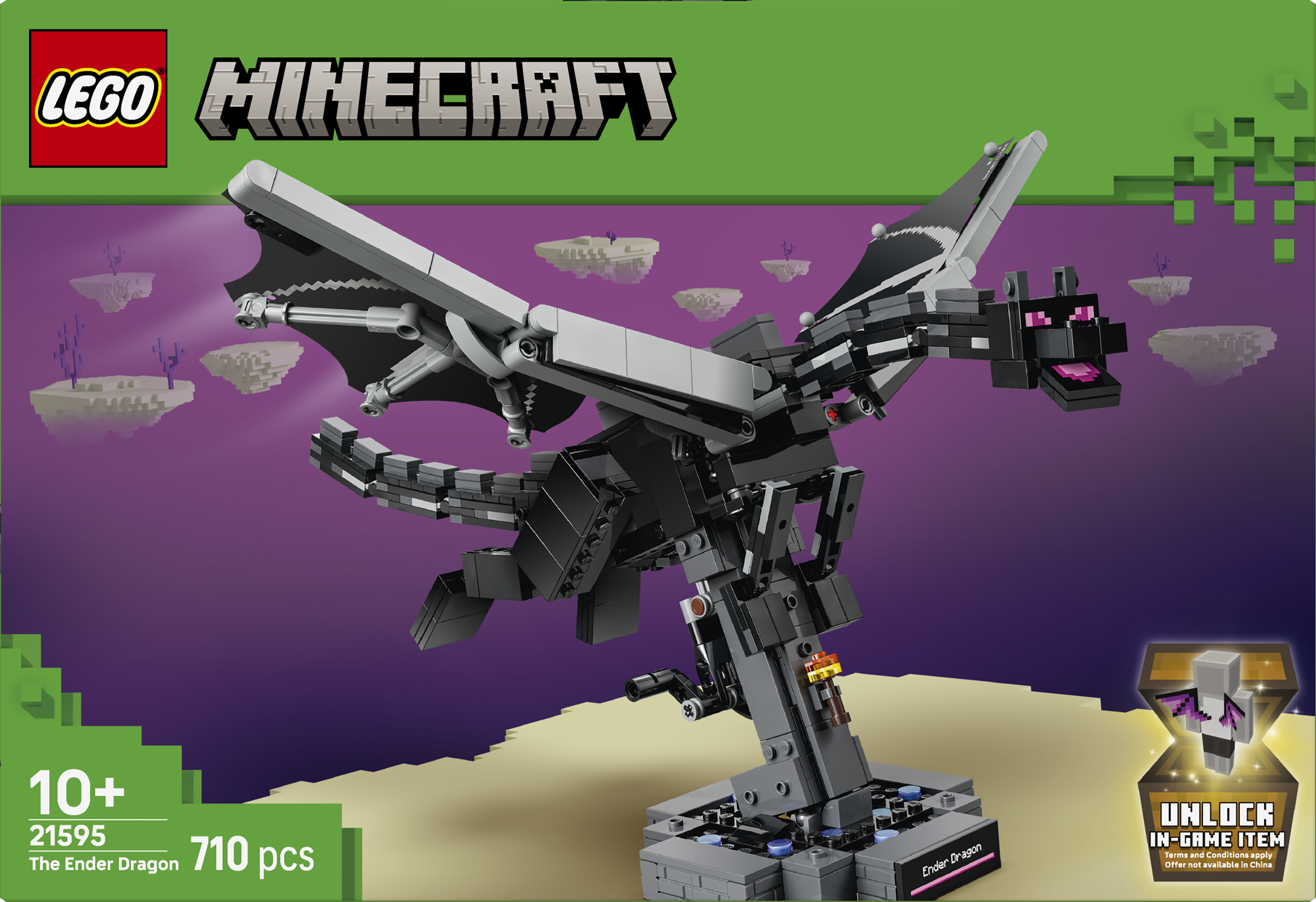 LEGO 21595 Minecraft The Ender Dragon Video Game Decor