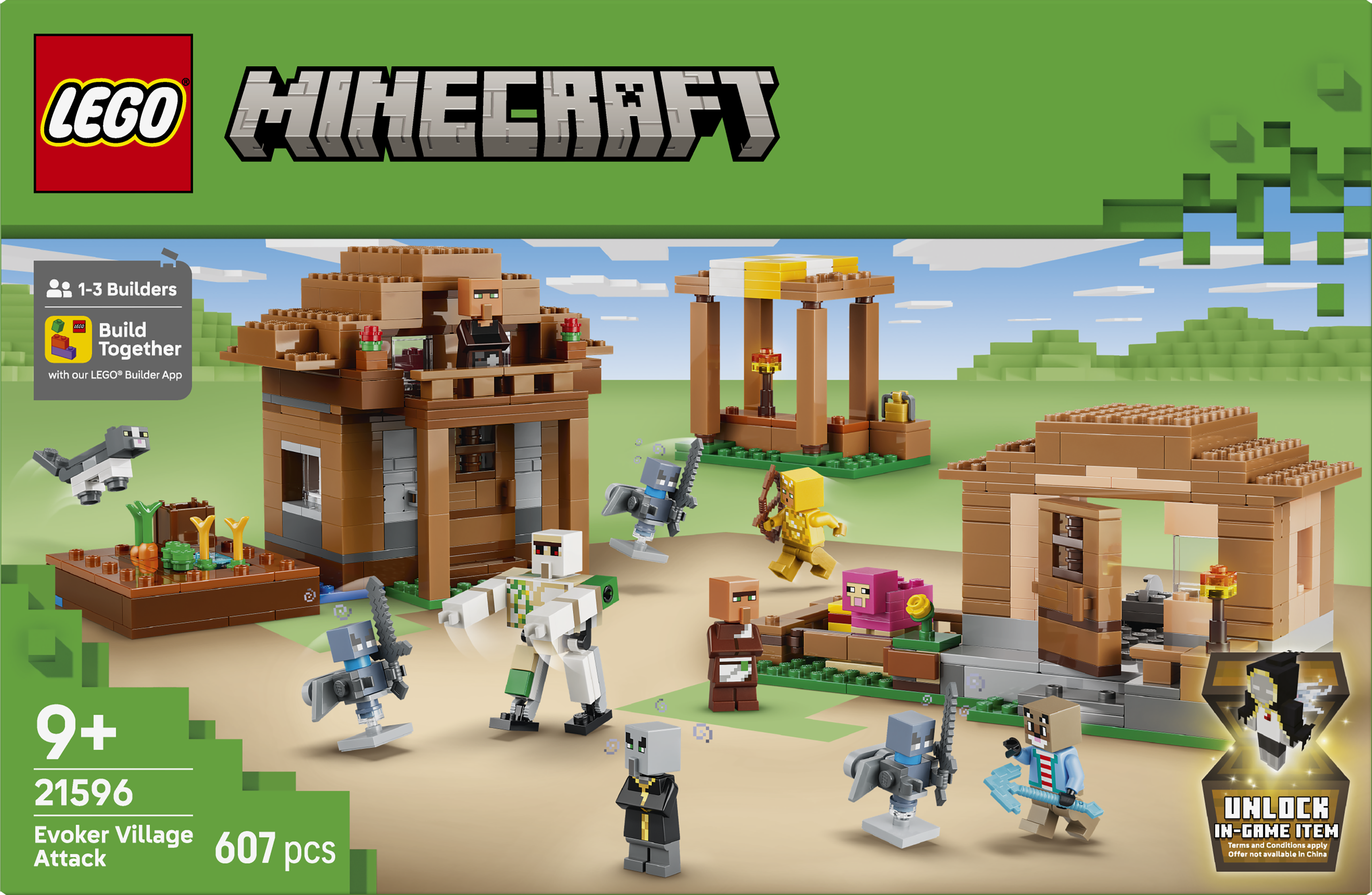 LEGO 21596 Minecraft Evoker Village Attack Toy Playset