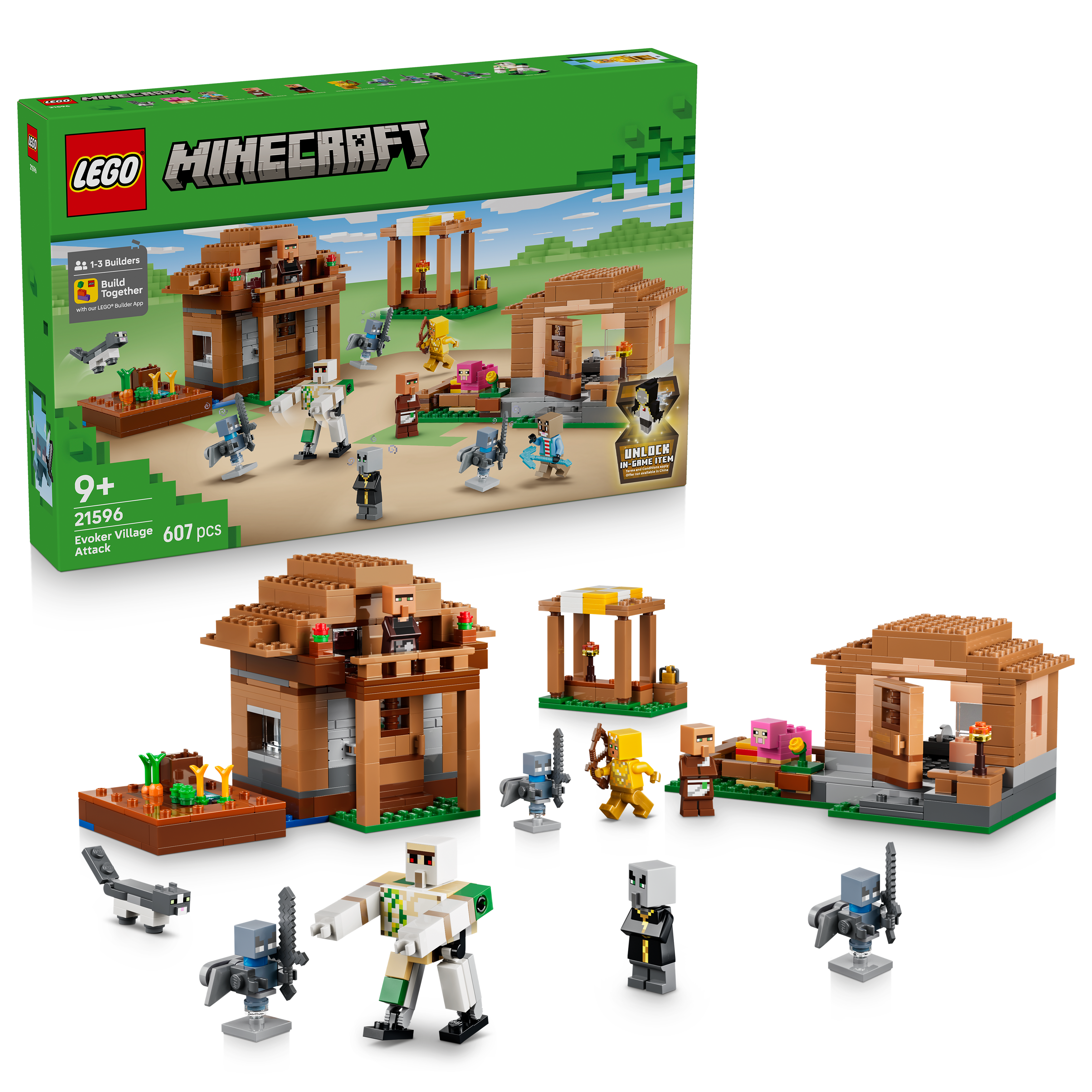 LEGO 21596 Minecraft Evoker Village Attack Toy Playset