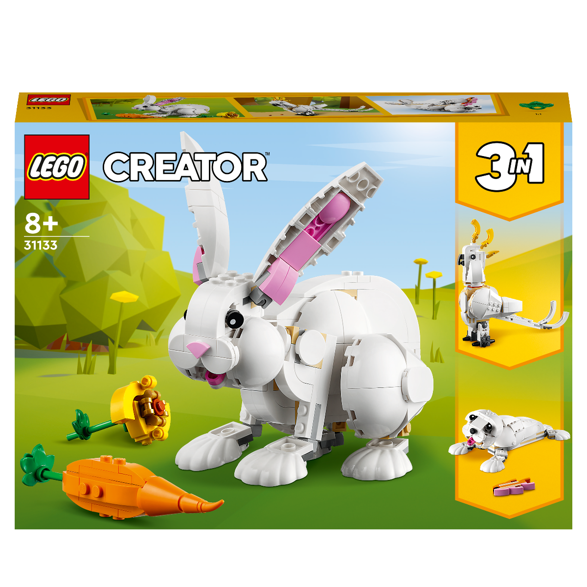 LEGO 31133 Creator 3in1 White Rabbit Toy Animal Figures Set