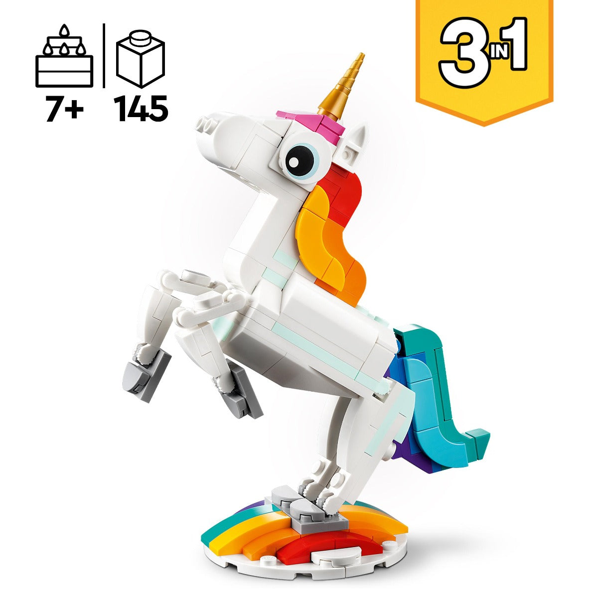 LEGO 31140 Creator 3 in 1 Magical Unicorn Toys Animal Playset