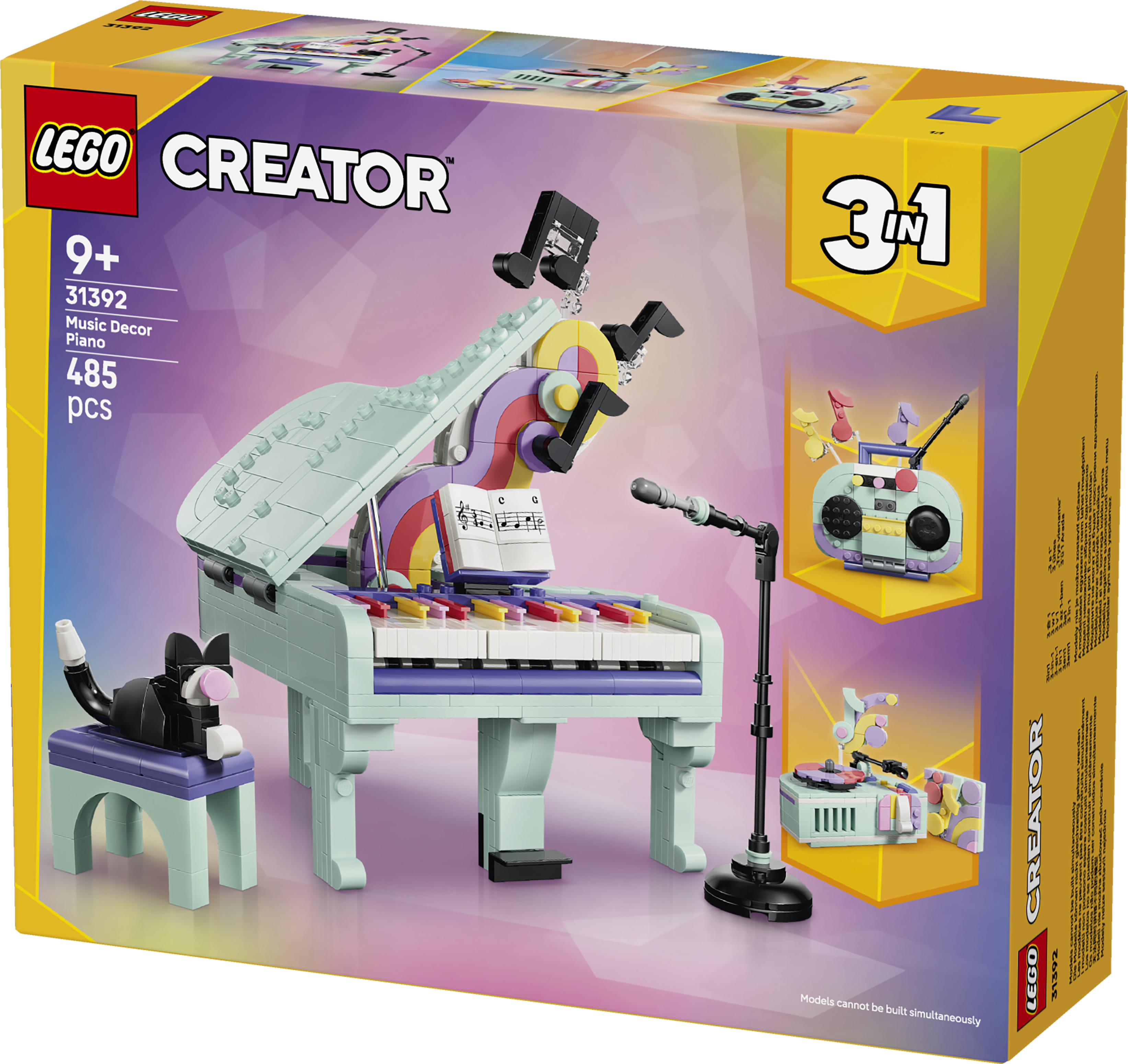 LEGO 31392 Creator 3 in 1 Music Decor Piano with Cat