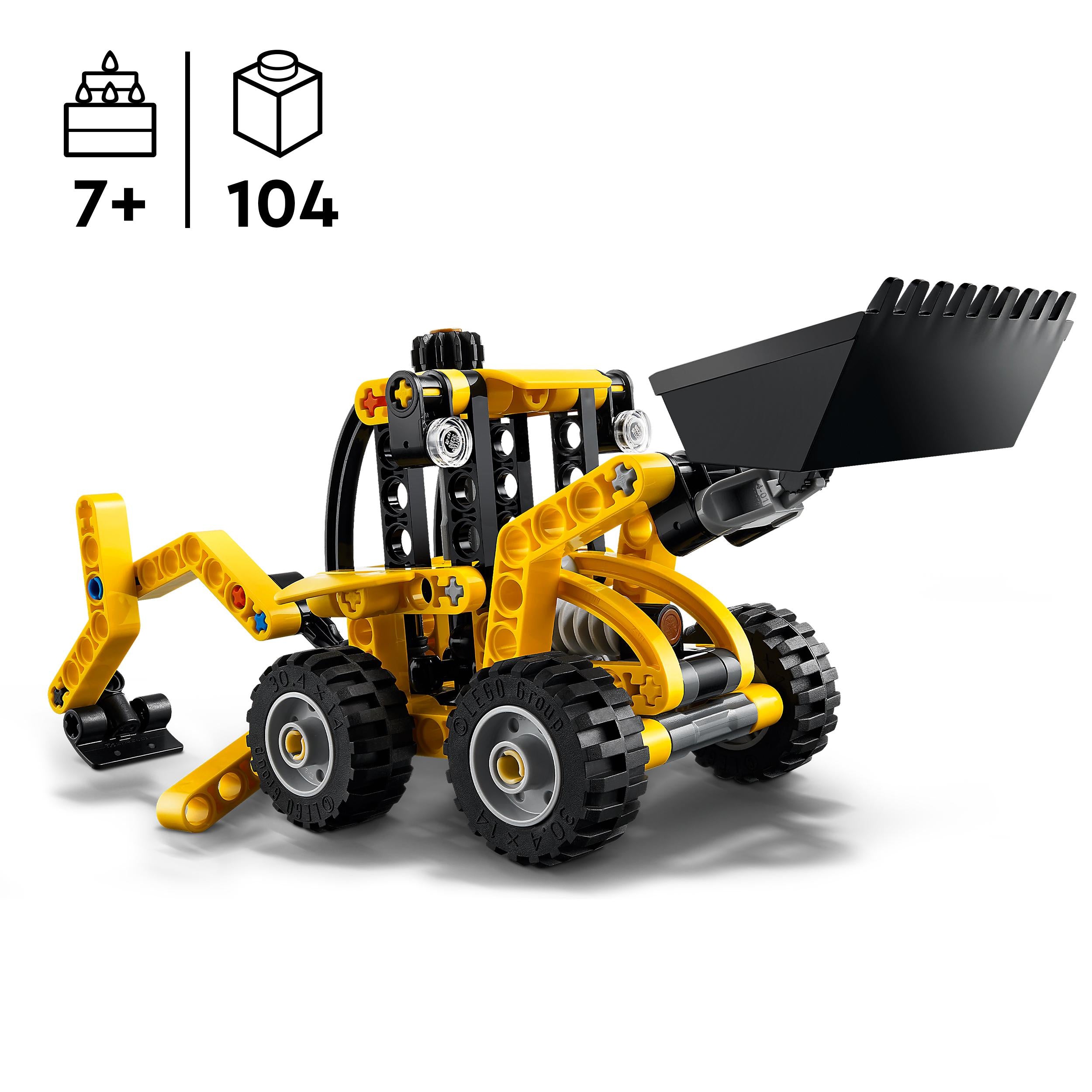 LEGO 42197 Technic Backhoe Loader Construction Vehicle