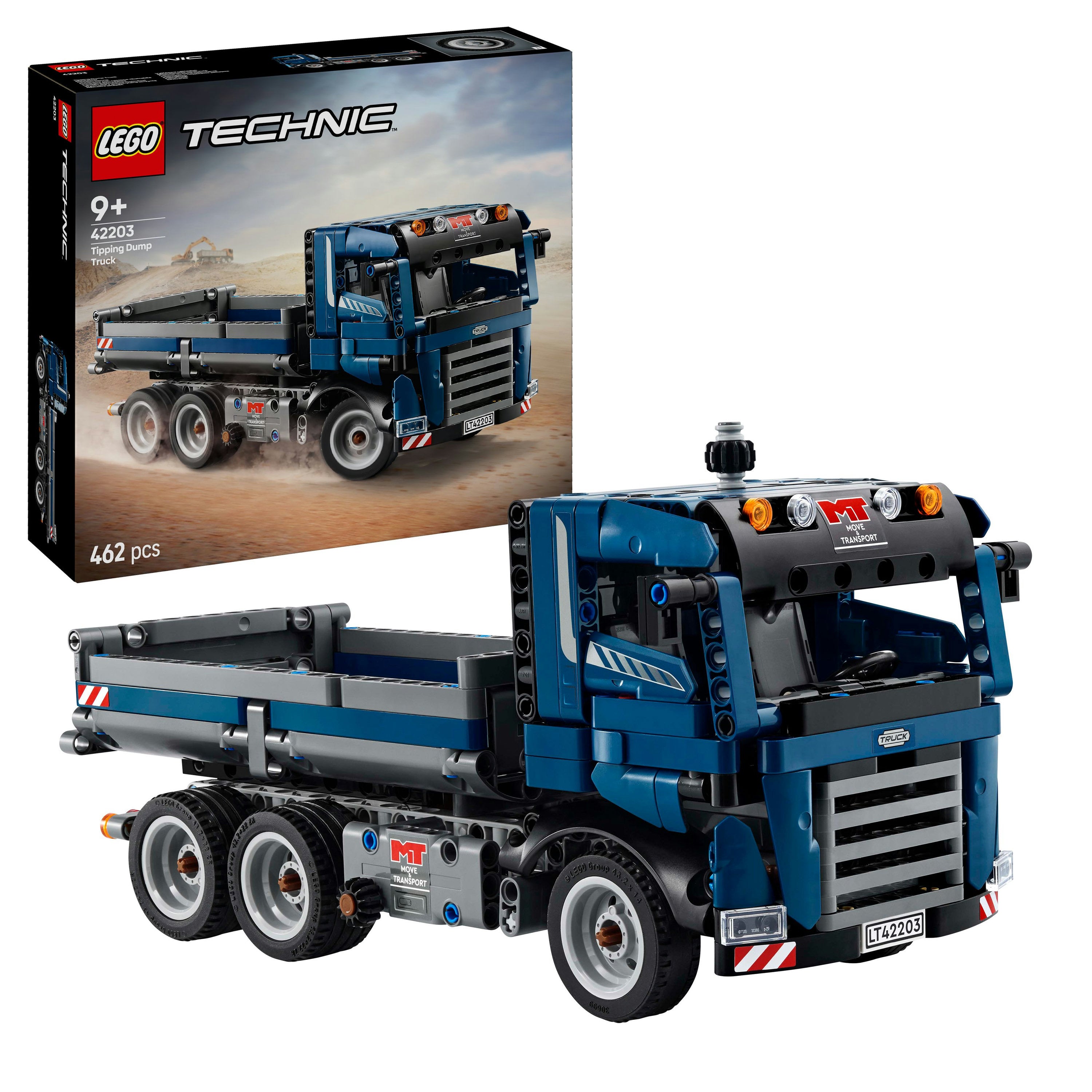 LEGO 42203 Technic Tipping Dump Truck, Vehicle Construction Toy Set