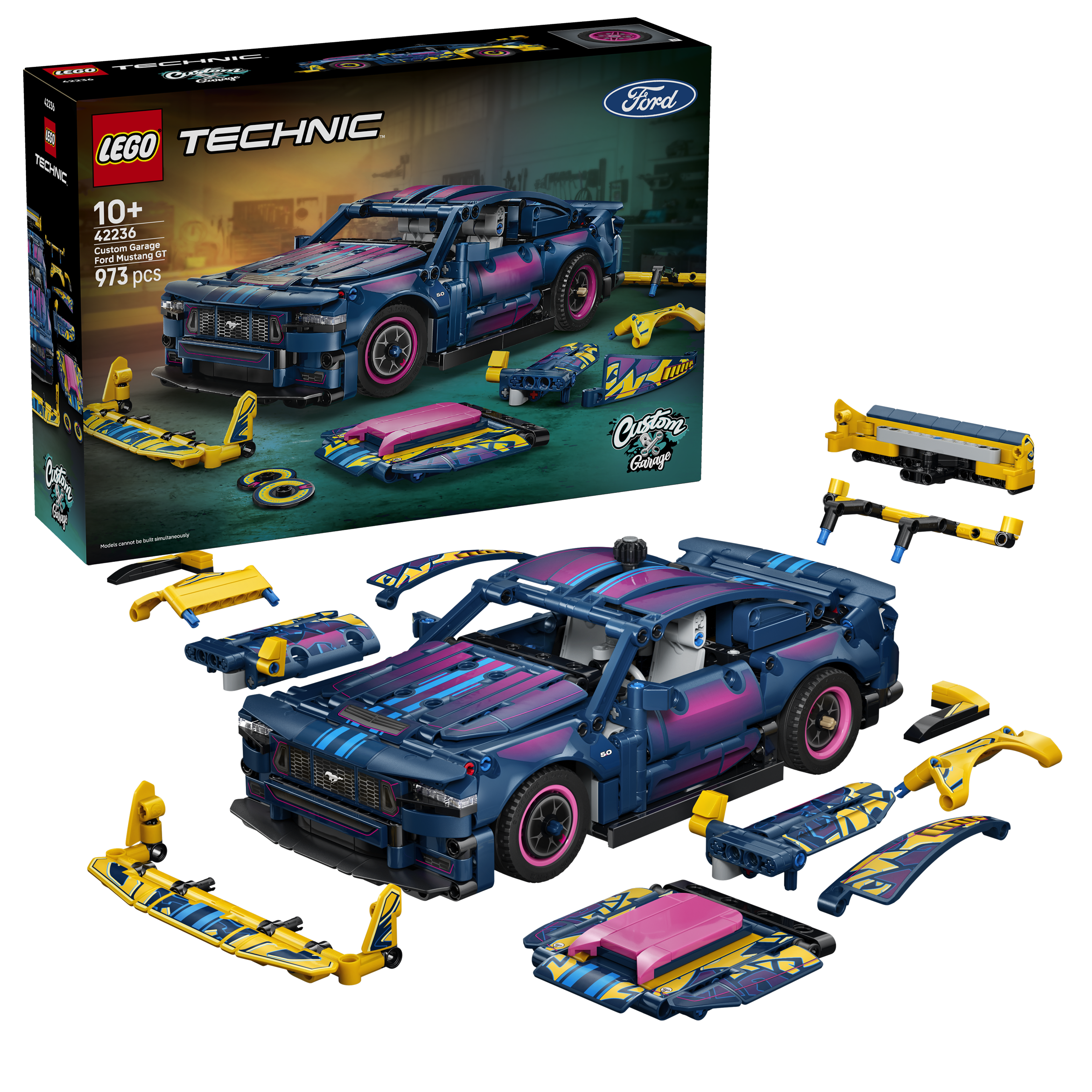 LEGO 42236 Technic Custom Garage Ford Mustang GT Car Toy