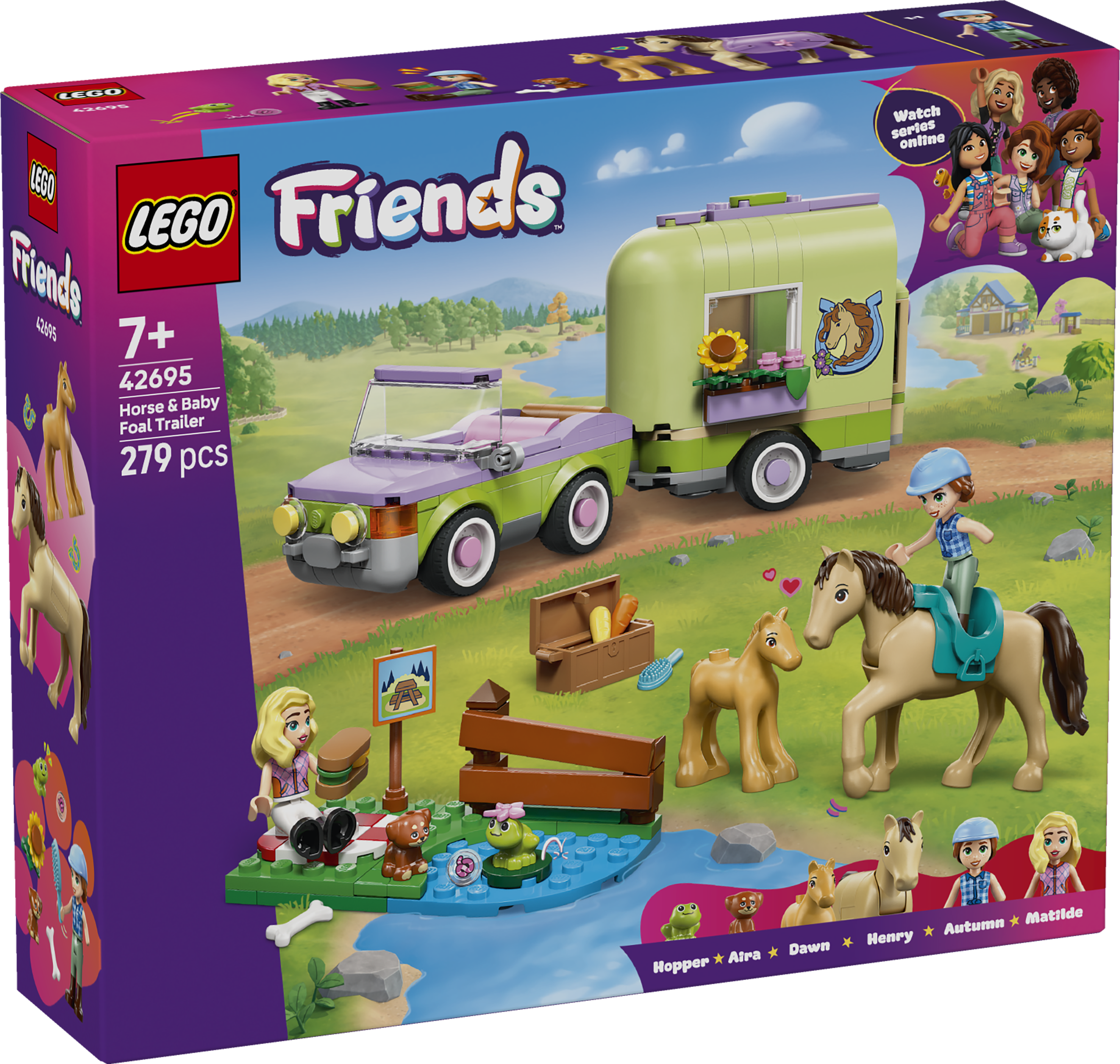 LEGO 42695 Friends Horse & Baby Foal Trailer