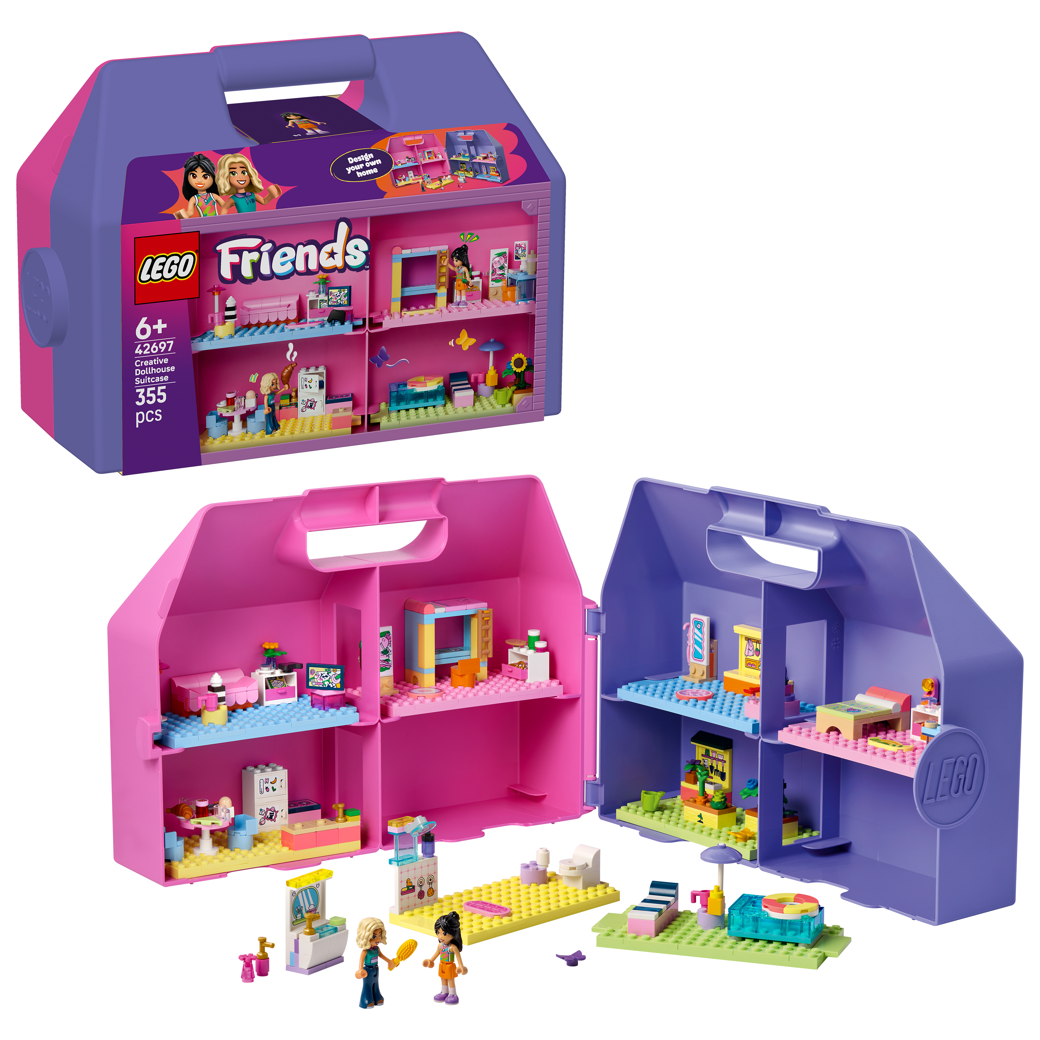LEGO 42697 Friends Creative Dollhouse Suitcase Building Set