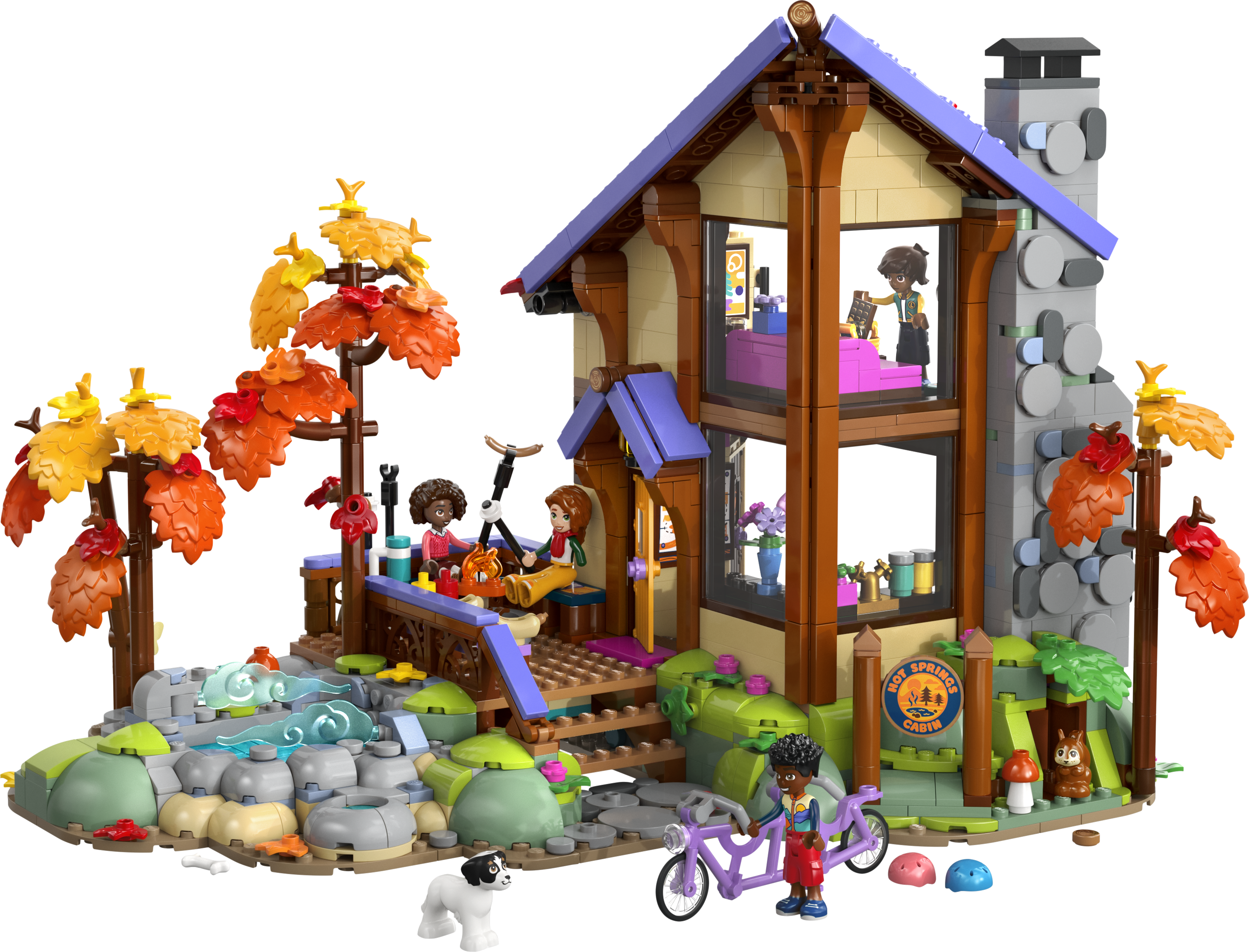 LEGO 42705 Friends Cozy Fall Forest Cabin Building Toy