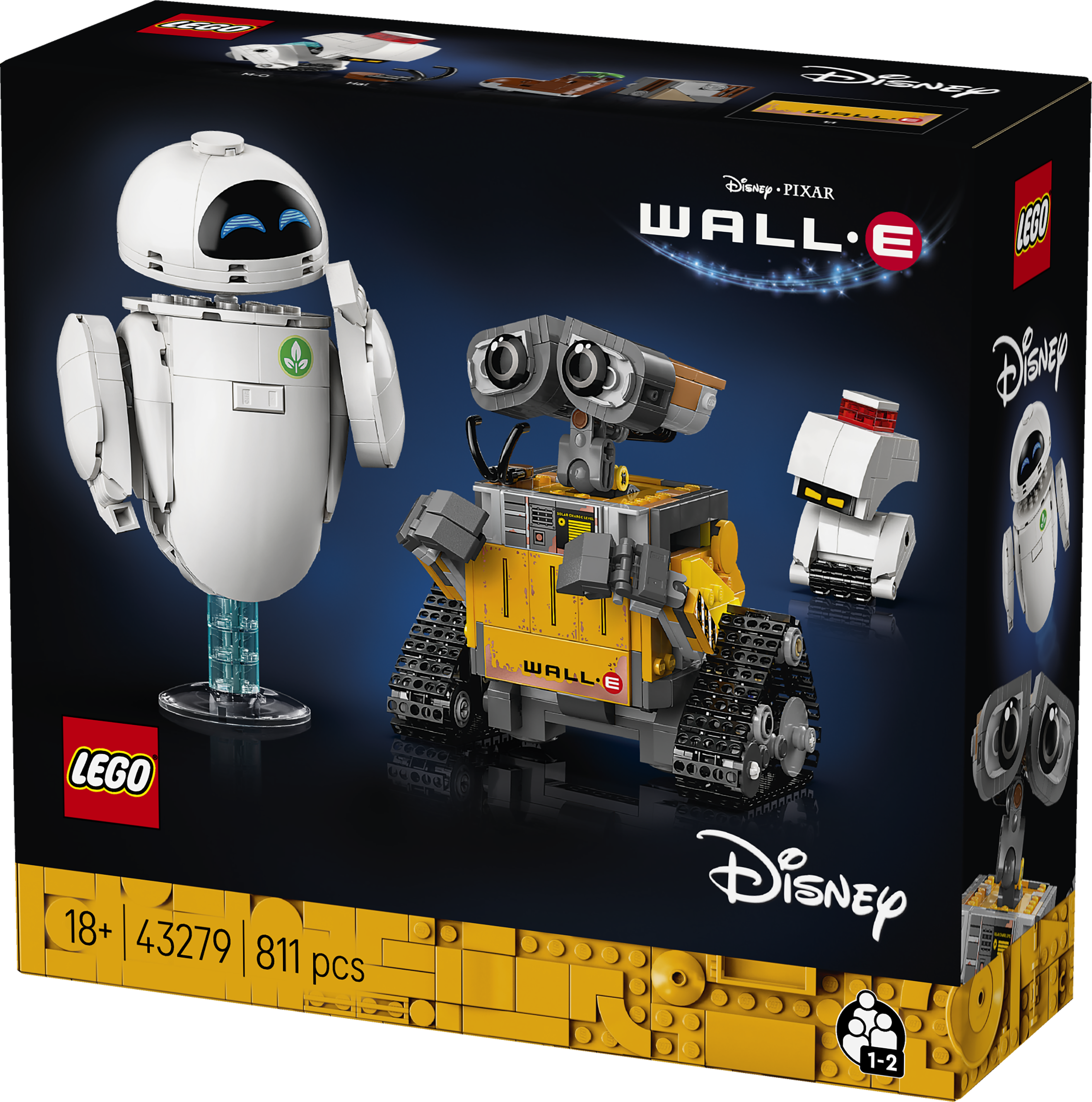 LEGO 43279 Disney and Pixar WALL-E and EVE Animated Film Building Set