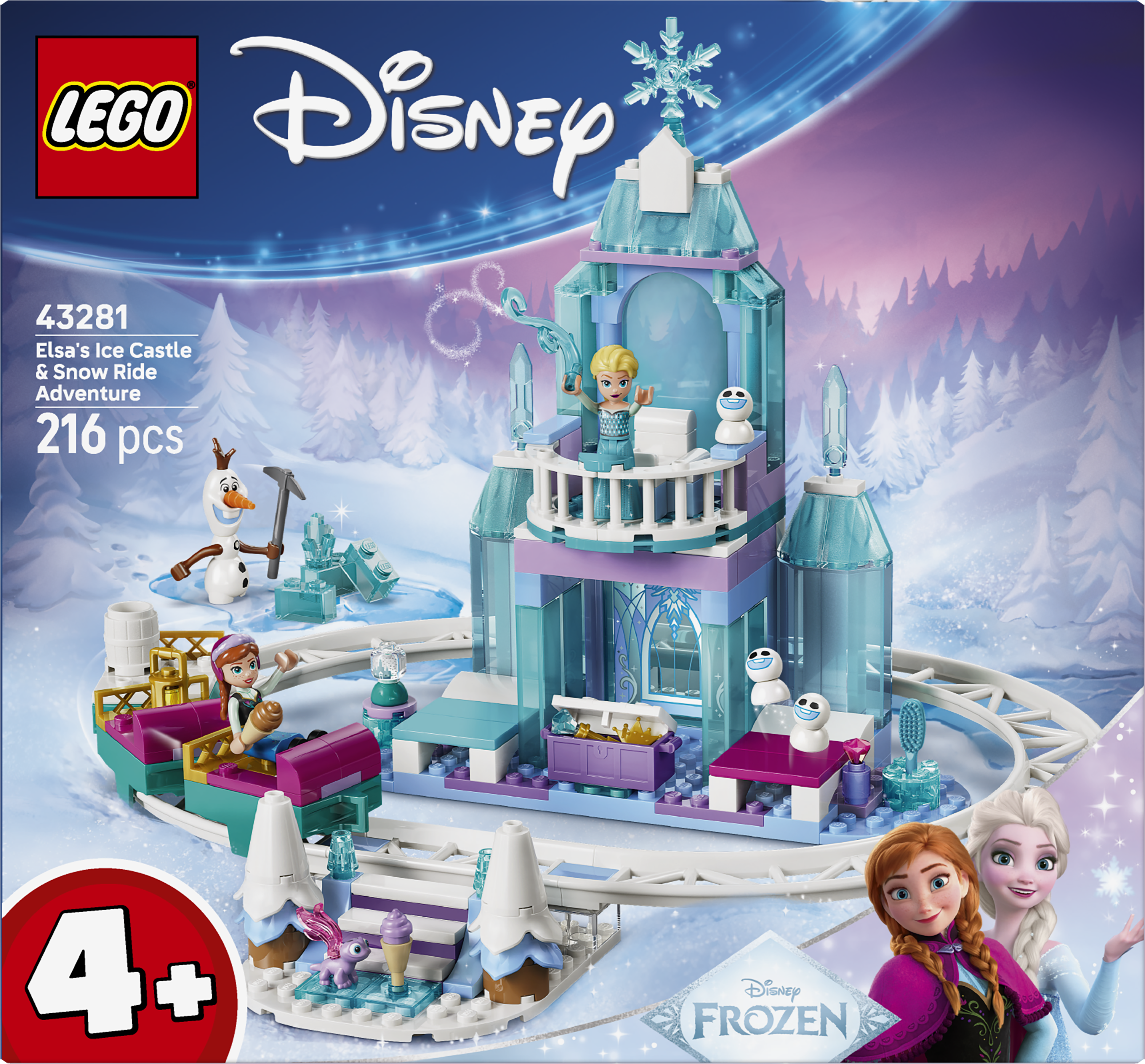 LEGO 43281 Disney Princess Elsa's Ice Castle & Snow Ride Adventure