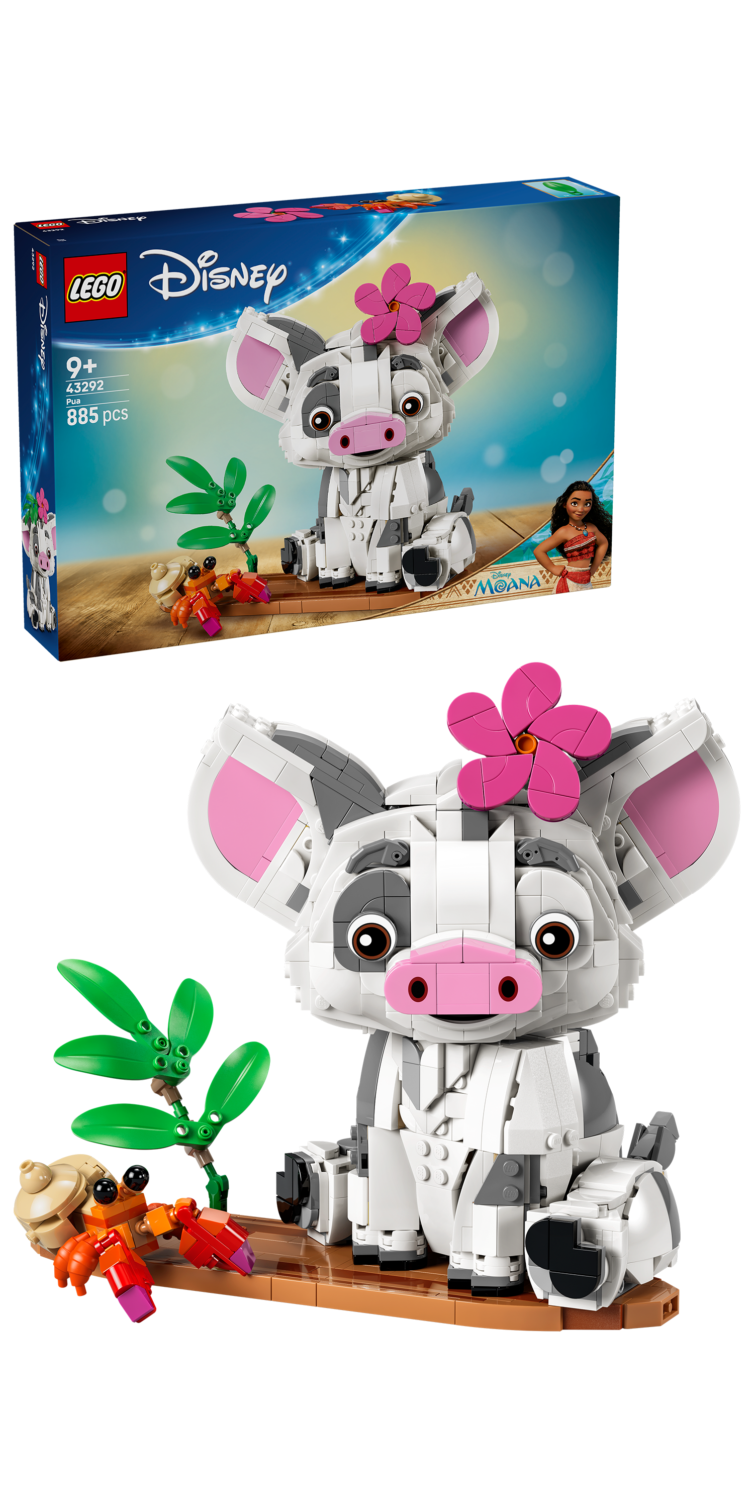 LEGO 43292 Disney Moana Pua Building Toy Pig Decoration
