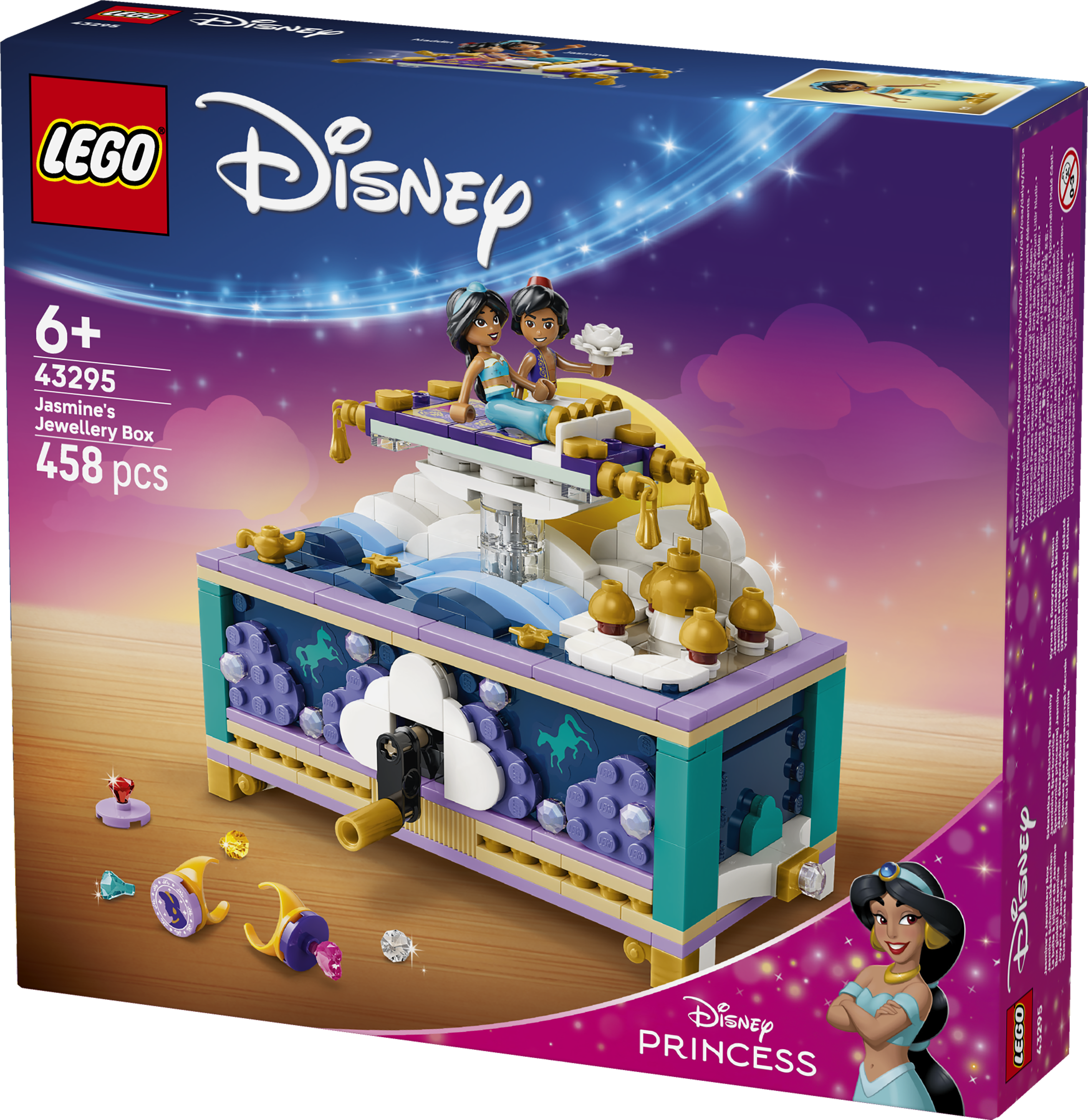 LEGO 43295 Disney Princess Jasmine’s Jewelry Box Building Toy