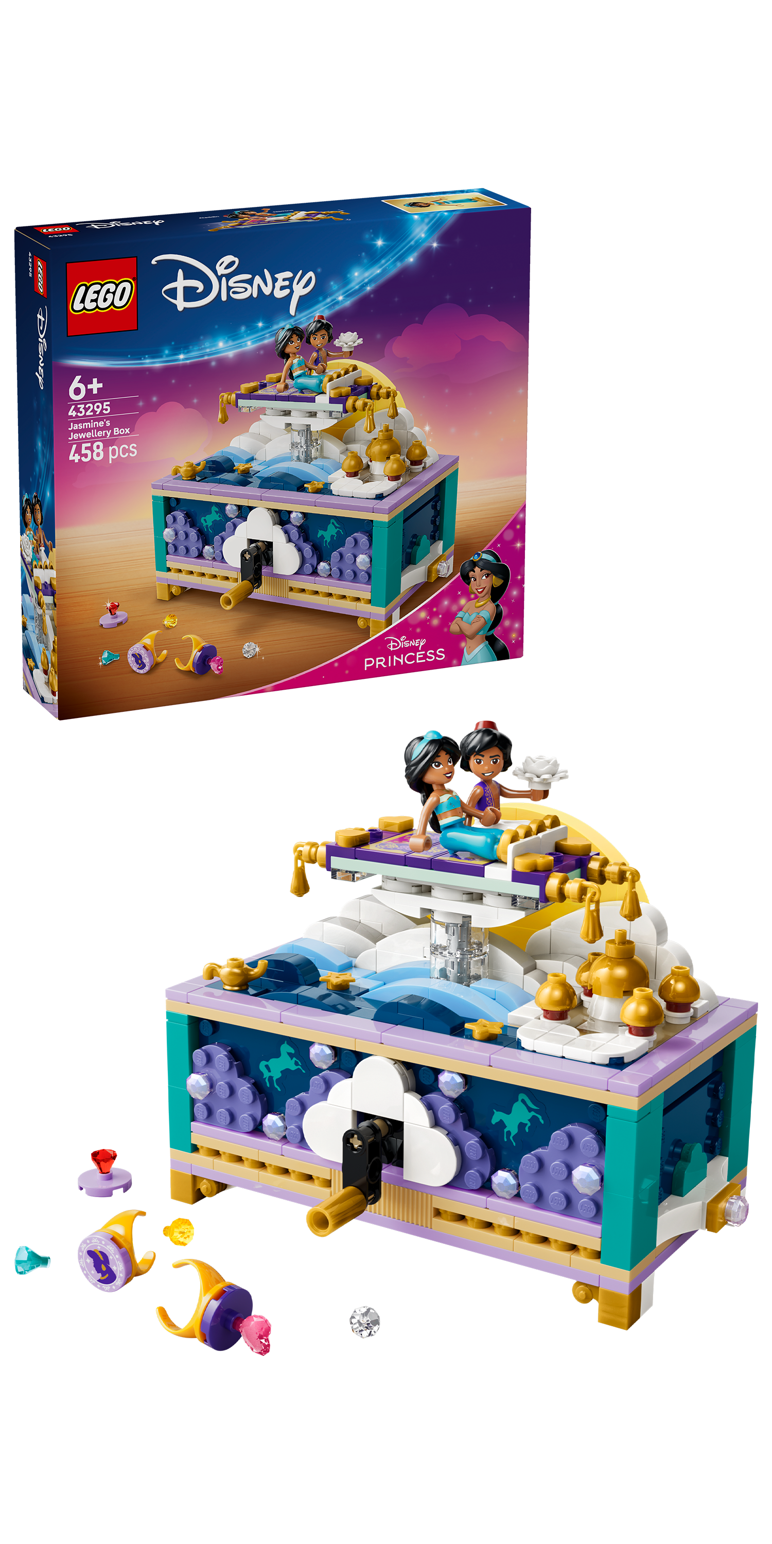 LEGO 43295 Disney Princess Jasmine’s Jewelry Box Building Toy
