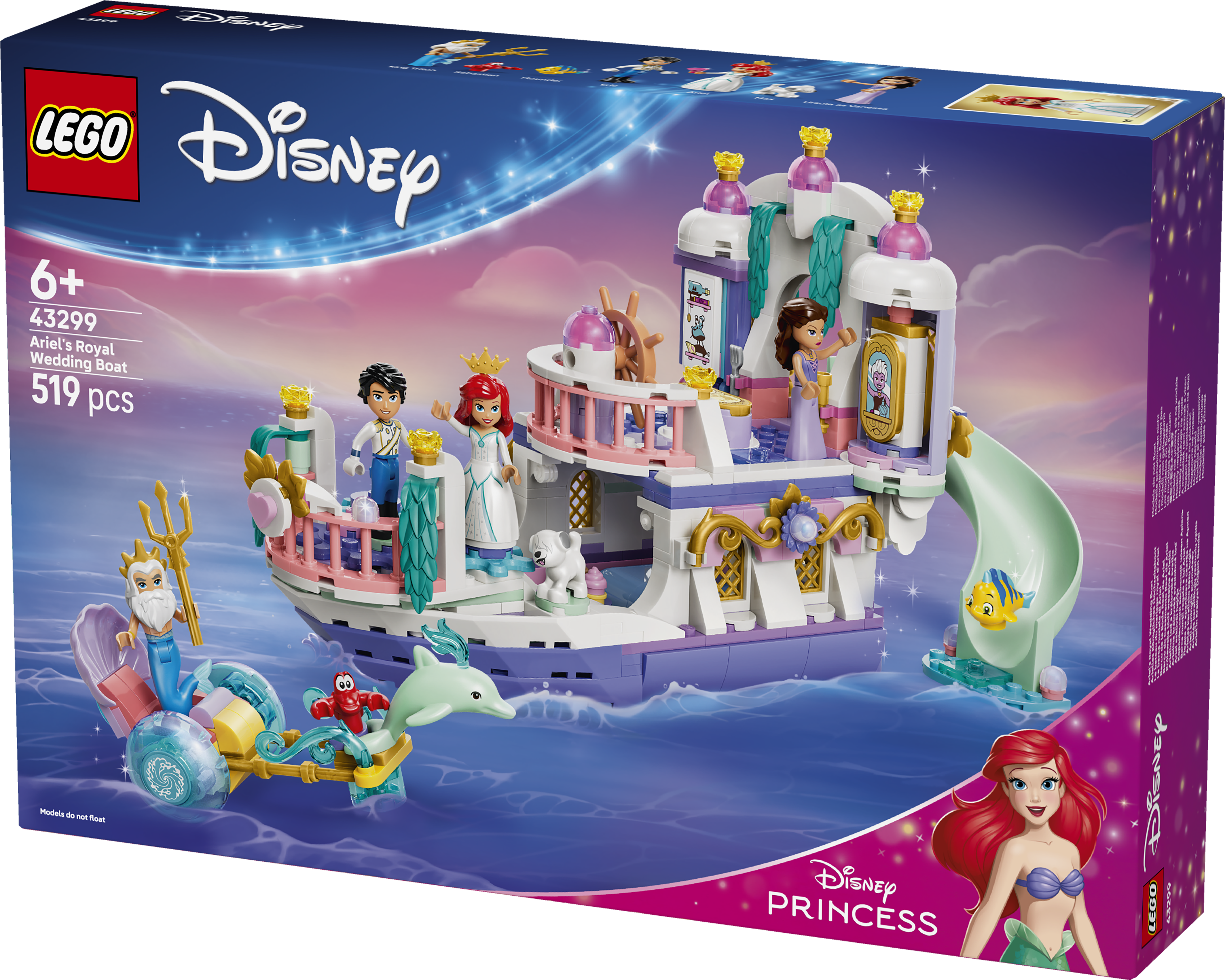 LEGO 43299Disney Princess Ariel’s Royal Wedding Boat