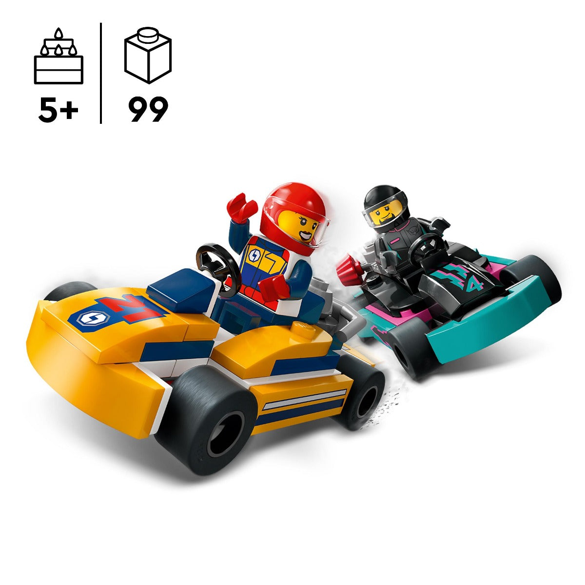 LEGO 60400 City Go-Karts and Race Drivers Vehicle Toys Set