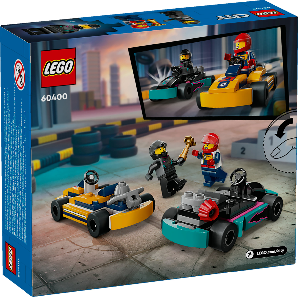 LEGO 60400 City Go-Karts and Race Drivers Vehicle Toys Set