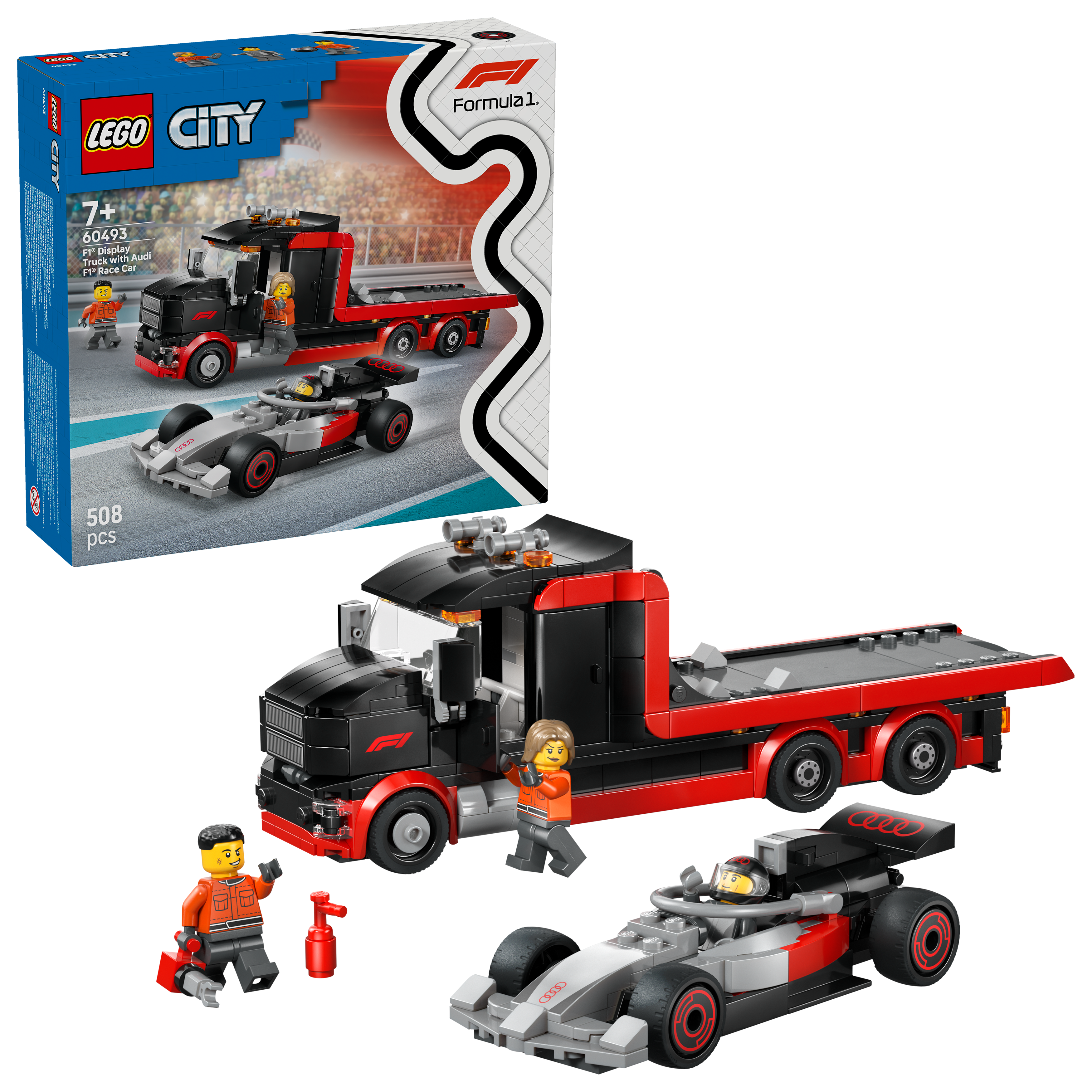 LEGO 60493 F1 Display Truck with Audi F1 Race Car
