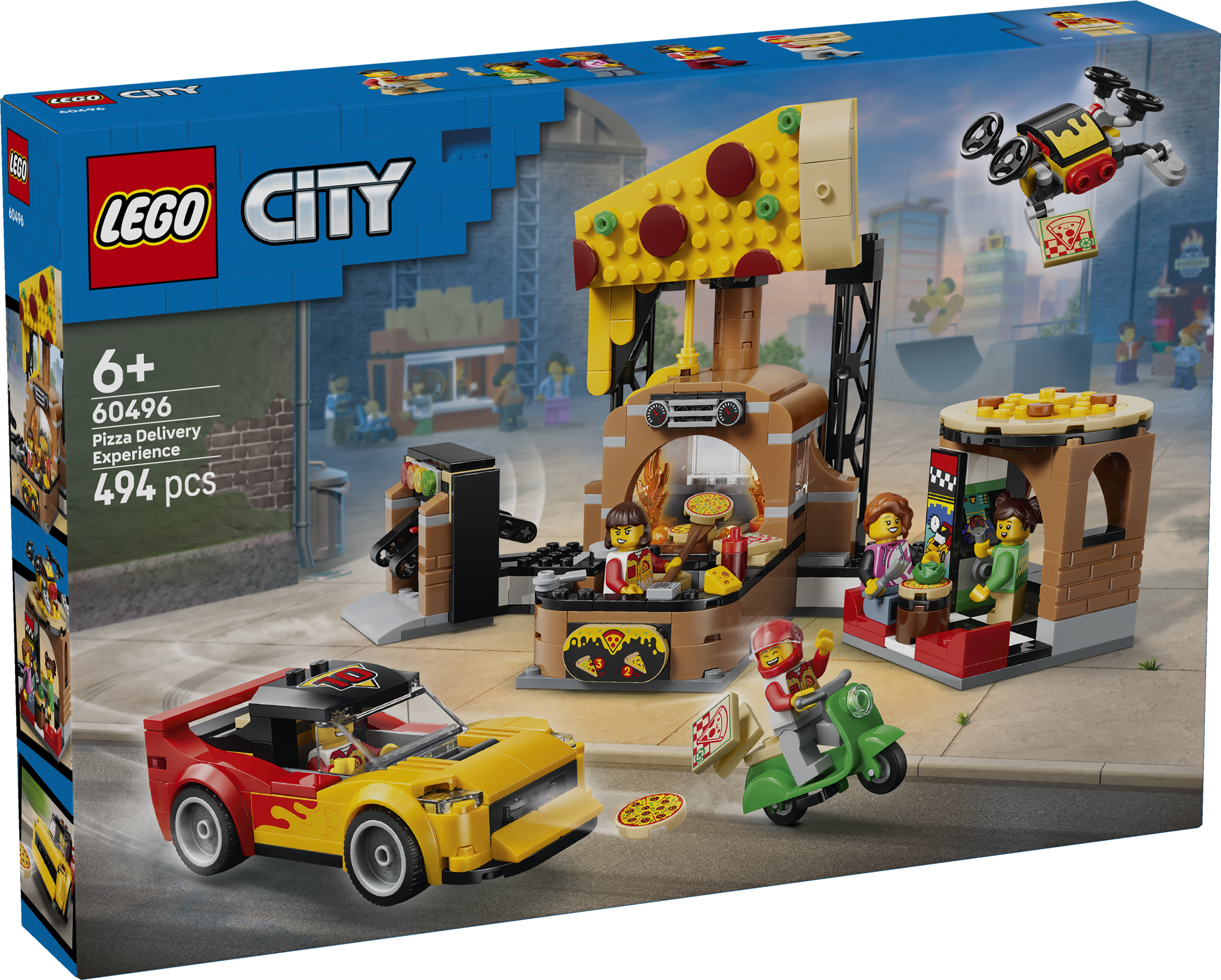LEGO 60496 City Pizza Delivery Experience with Vehicles -