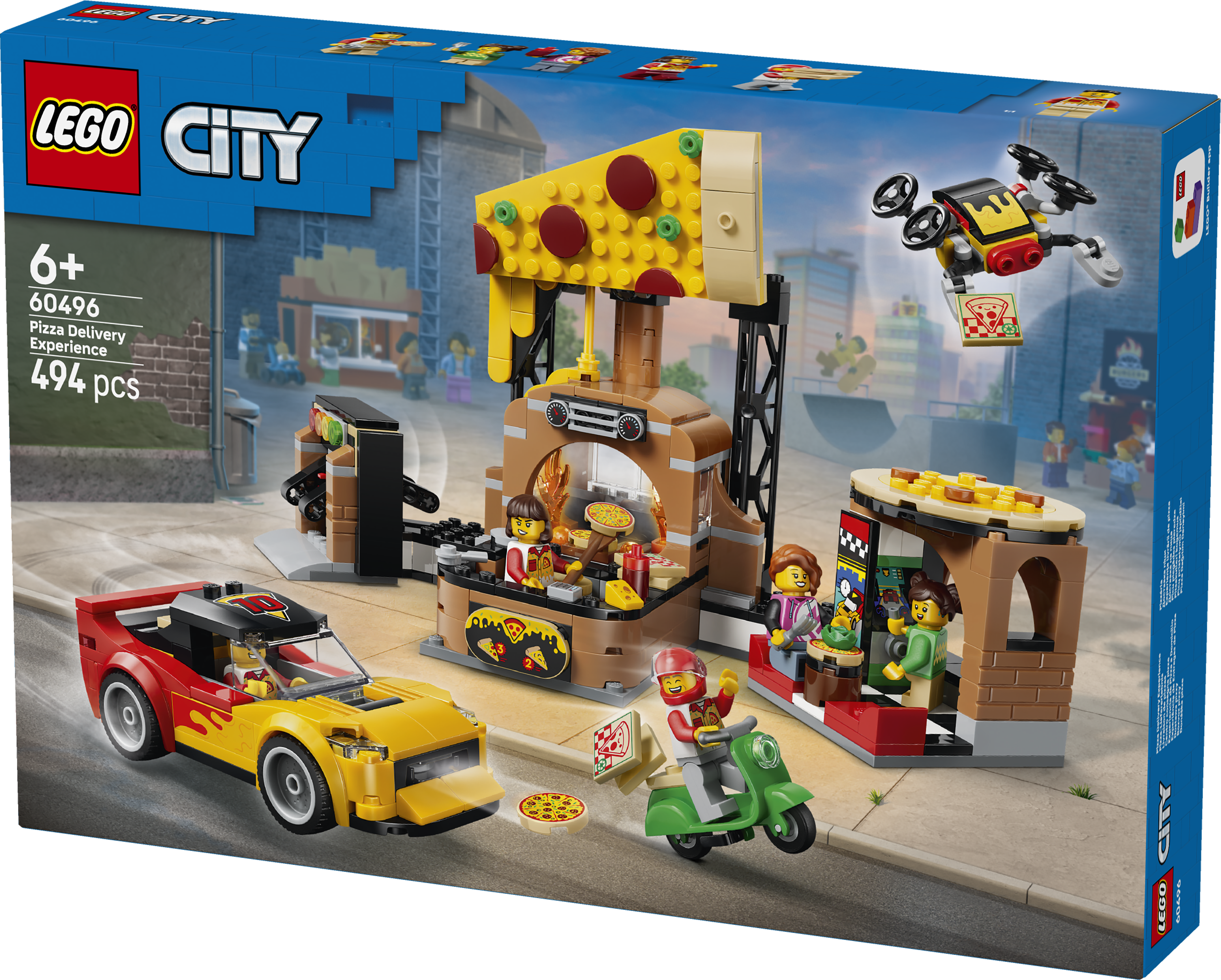 LEGO 60496 City Pizza Delivery Experience with Vehicles -