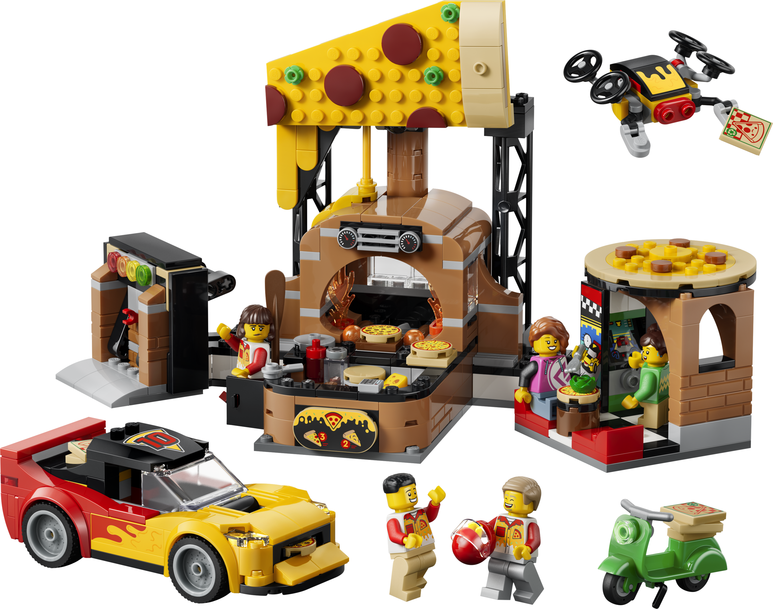 LEGO 60496 City Pizza Delivery Experience with Vehicles -