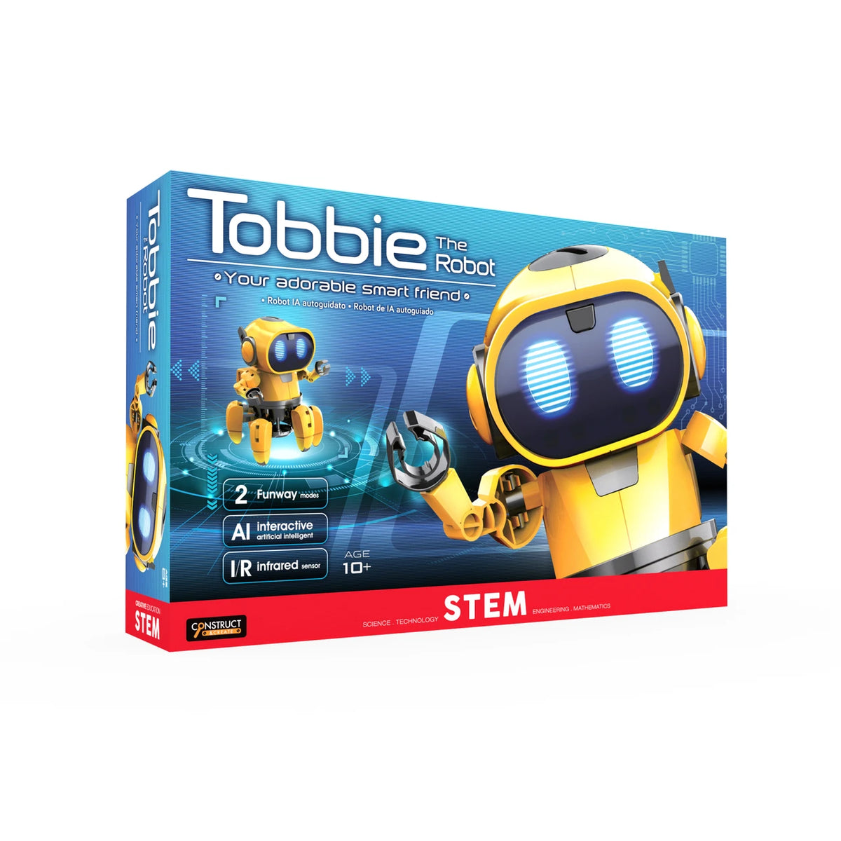 Tobbie the Self-Guiding AI Robot Yellow