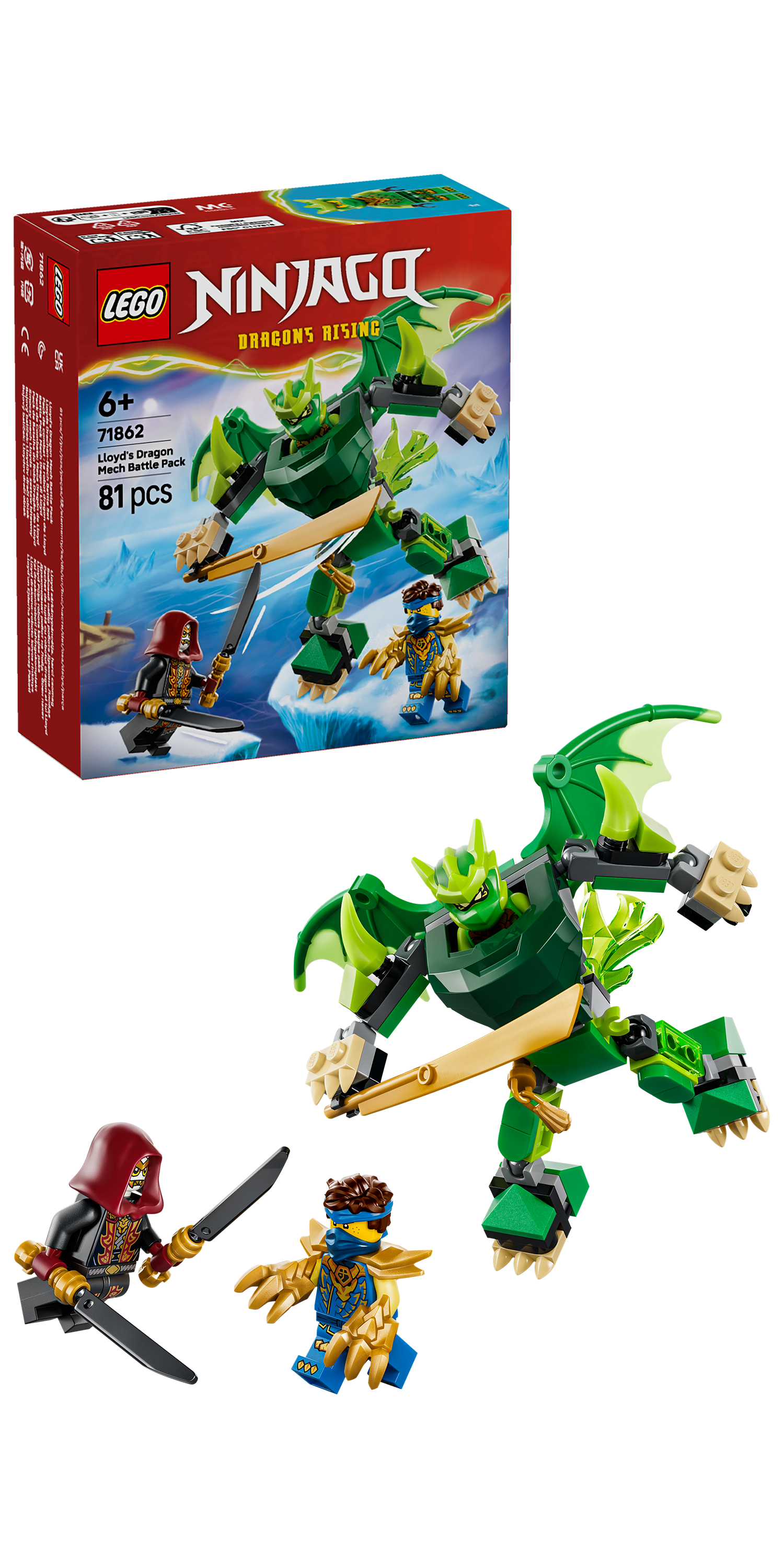 LEGO 71862 NINJAGO Lloyd’s Dragon Mech Battle Pack Toy