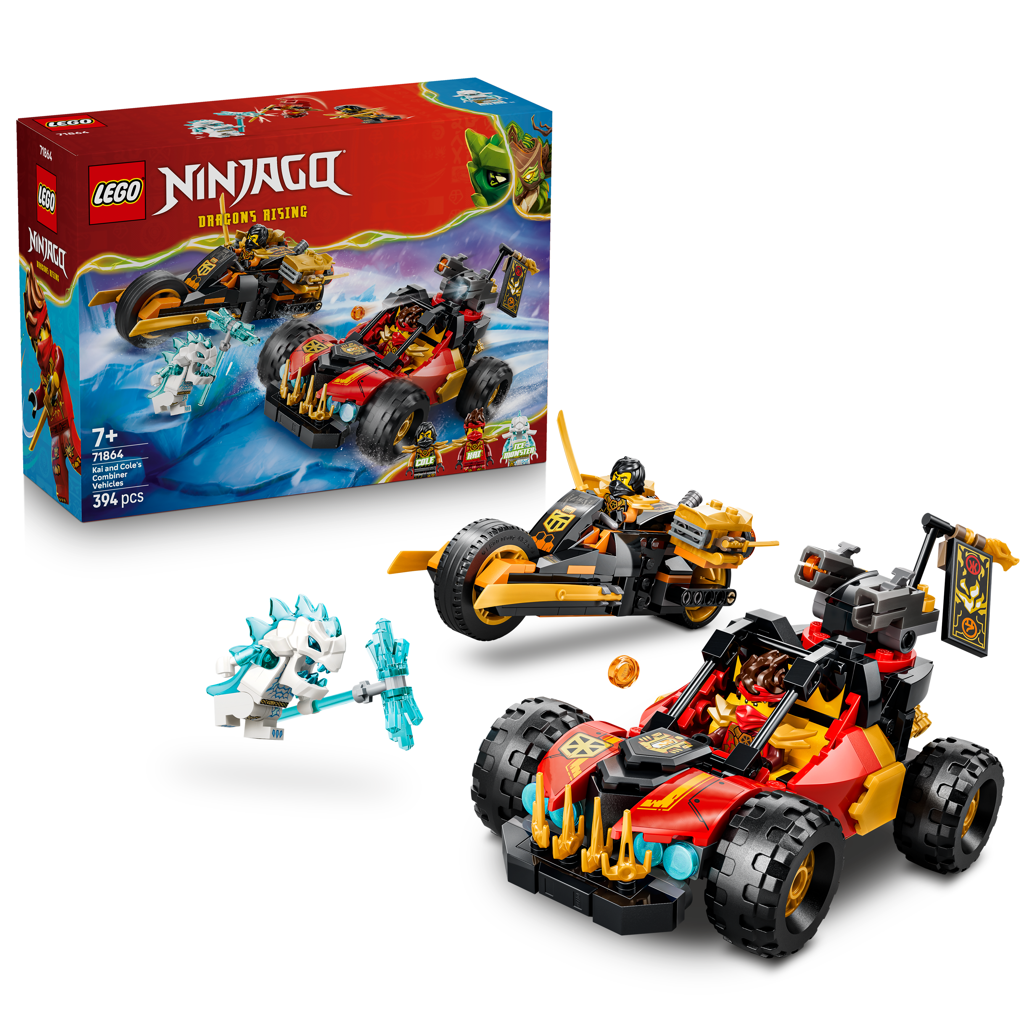 LEGO 71864 NINJAGO Kai and Cole’s Combiner Vehicles Toy