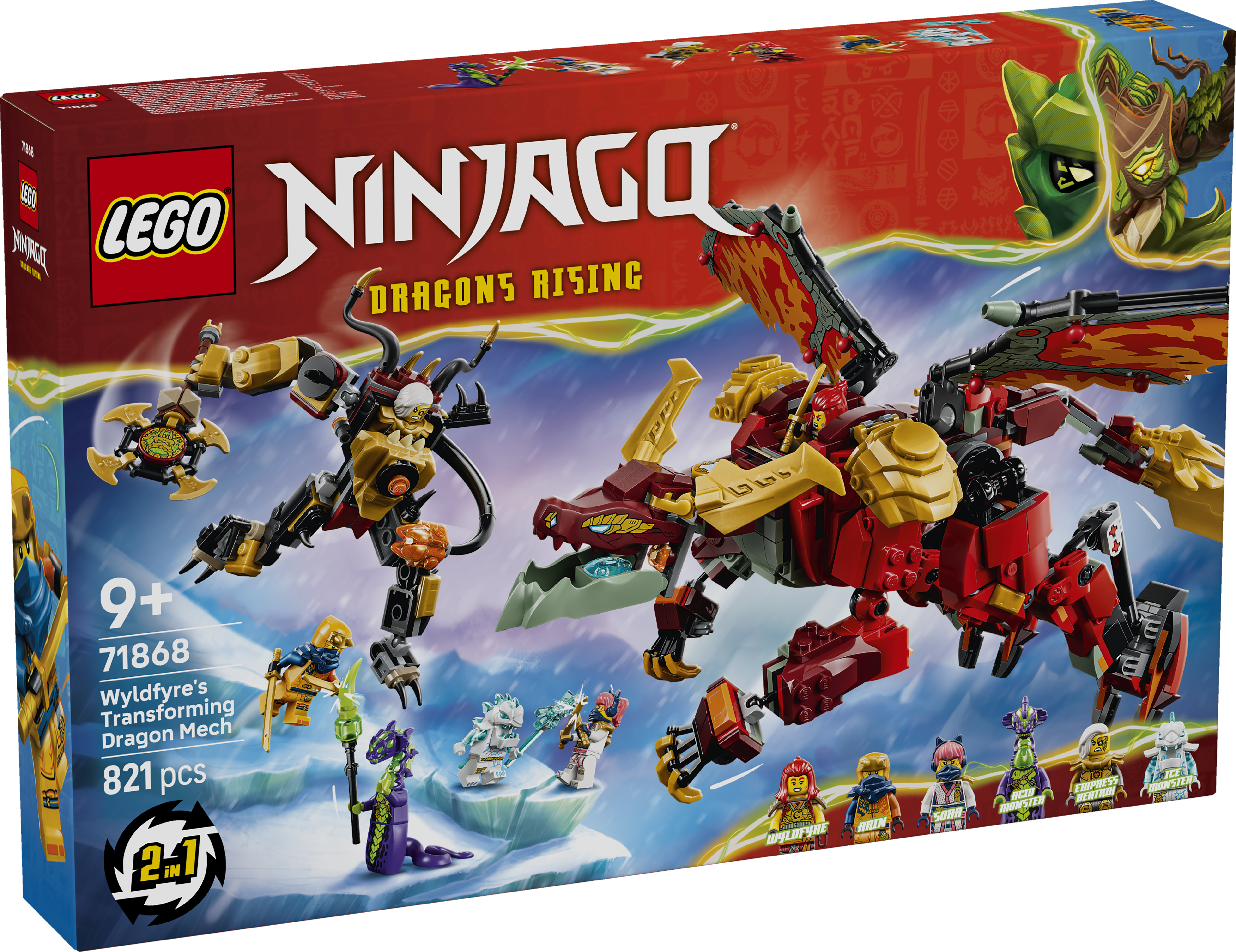 LEGO 71868 NINJAGO Wyldfyre's Transforming Dragon Mech