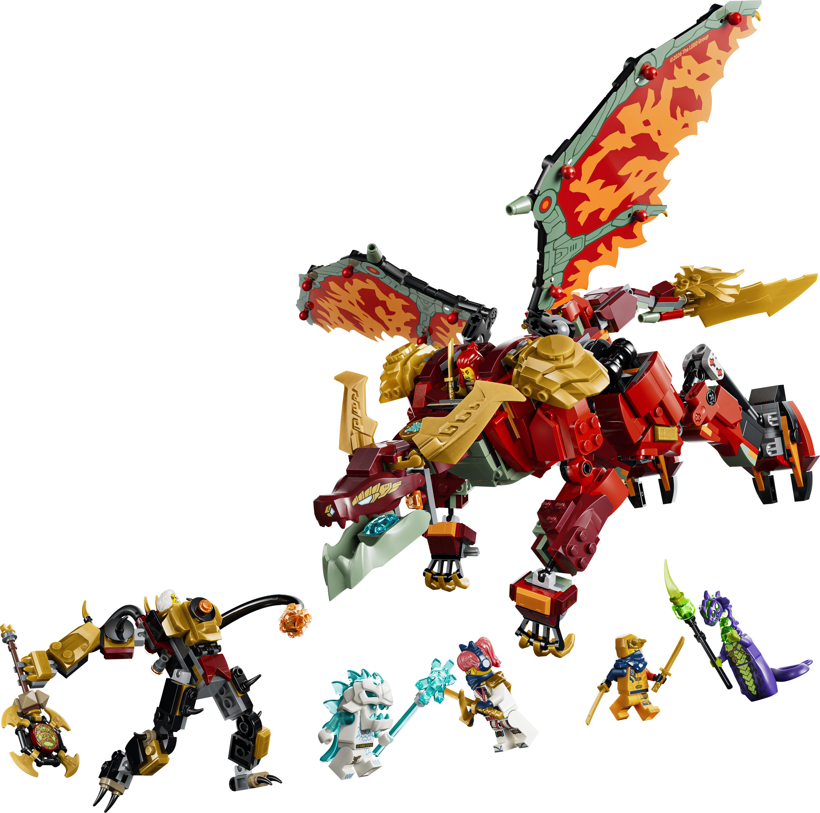 LEGO 71868 NINJAGO Wyldfyre's Transforming Dragon Mech