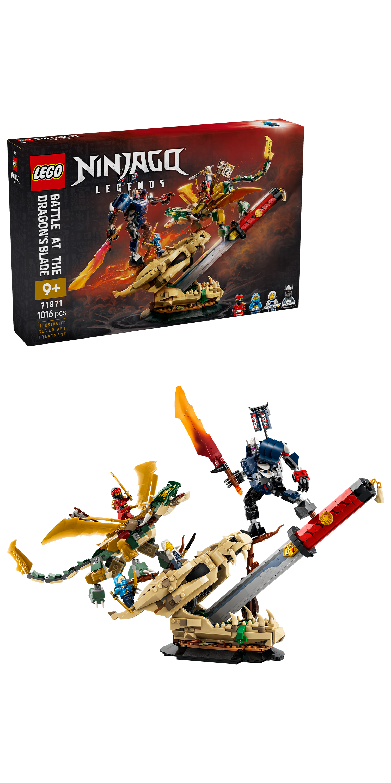 LEGO 71871 NINJAGO Battle at the Dragon’s Blade Display