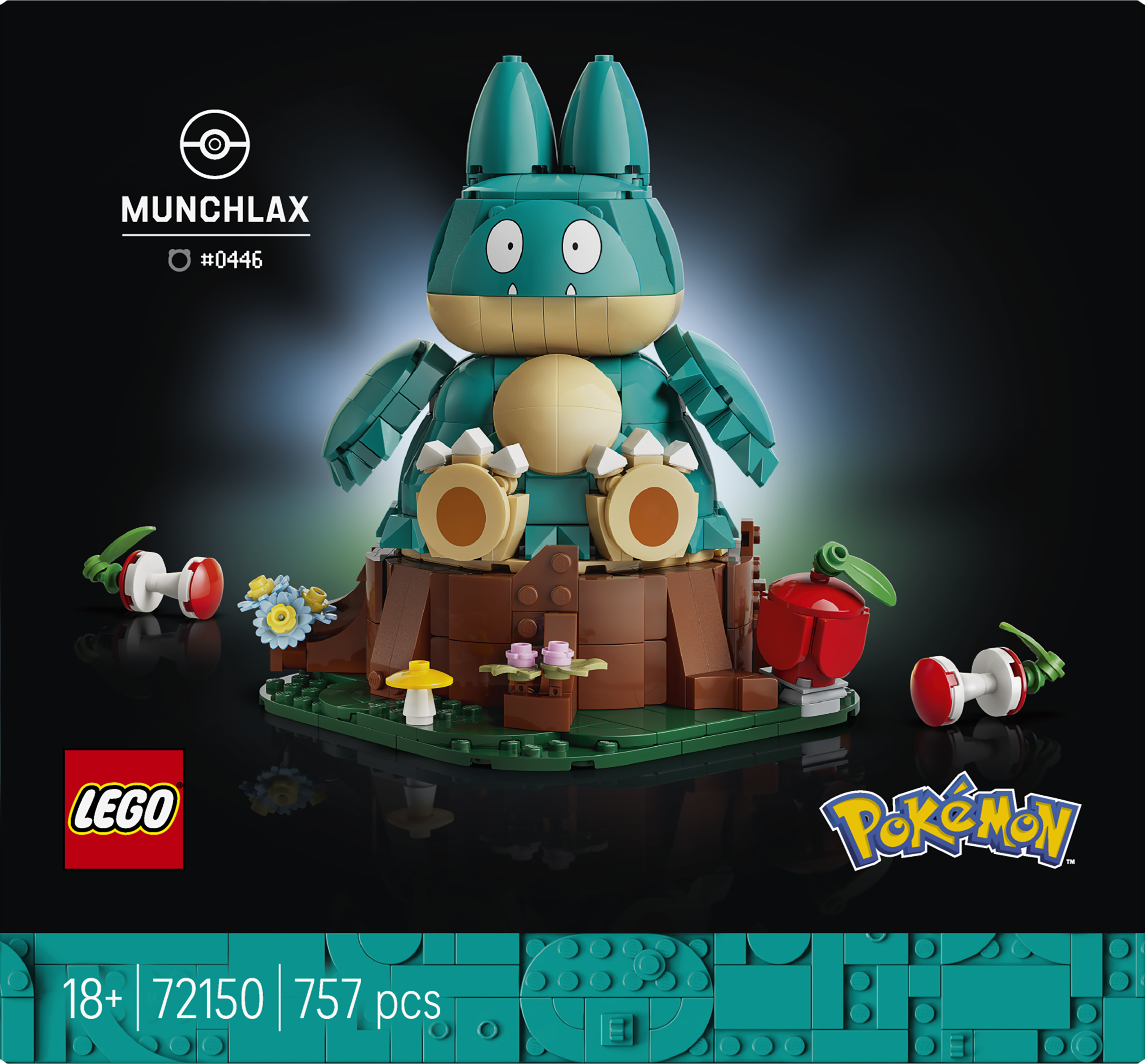 LEGO 72150 Pokémon Munchlax Figure Decor Building Set