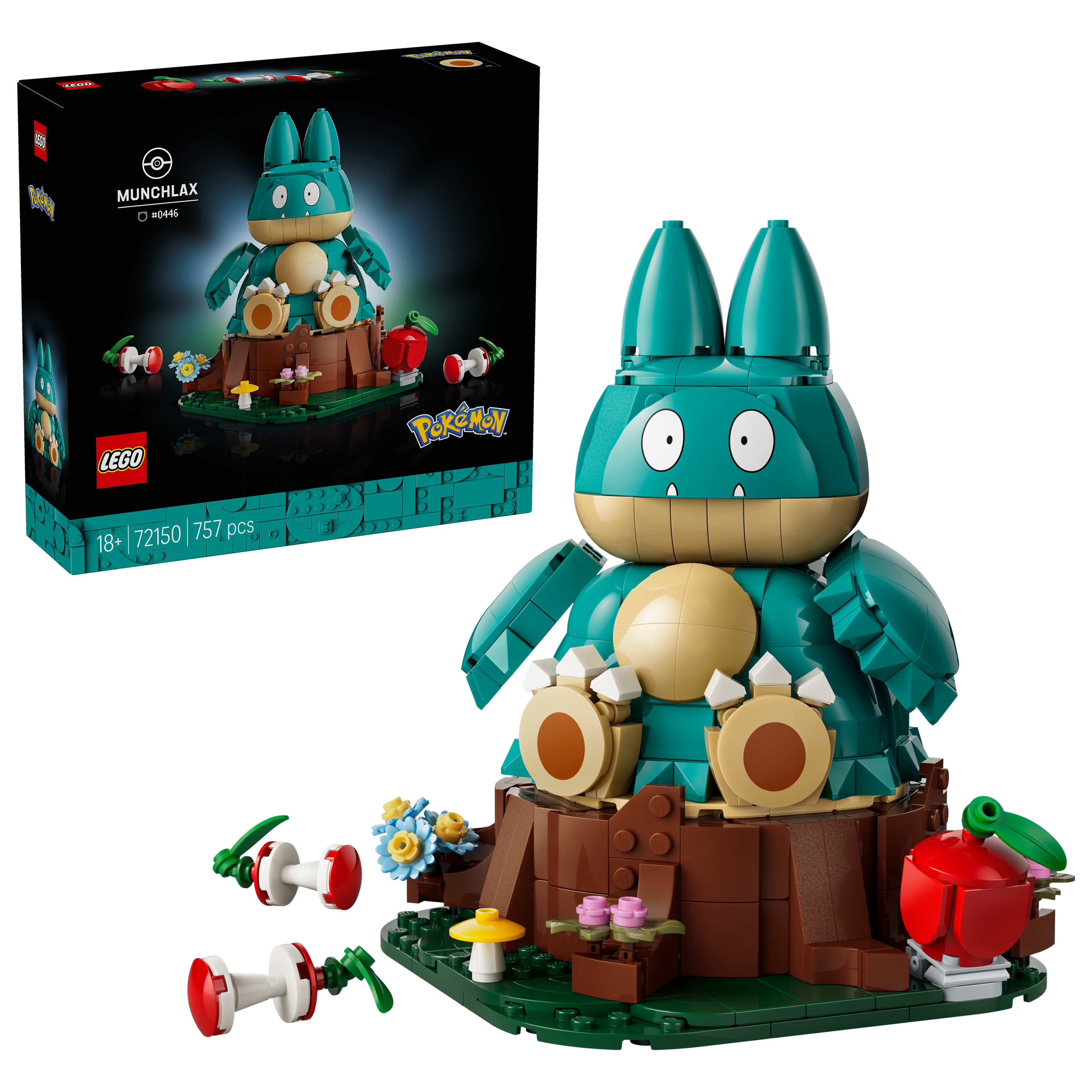 LEGO 72150 Pokémon Munchlax Figure Decor Building Set