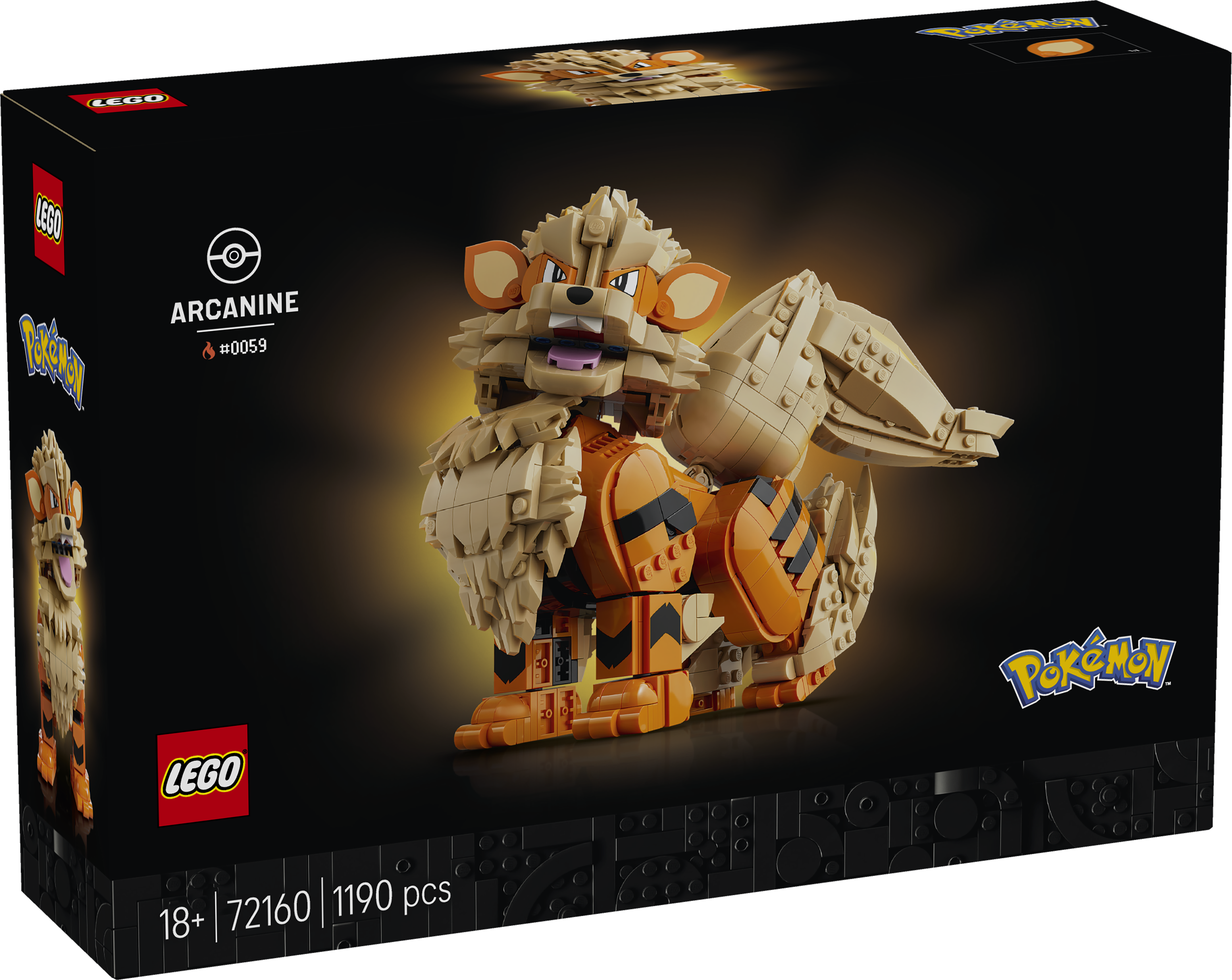 LEGO 72160 Pokémon Arcanine Pokémon Figure Building Set