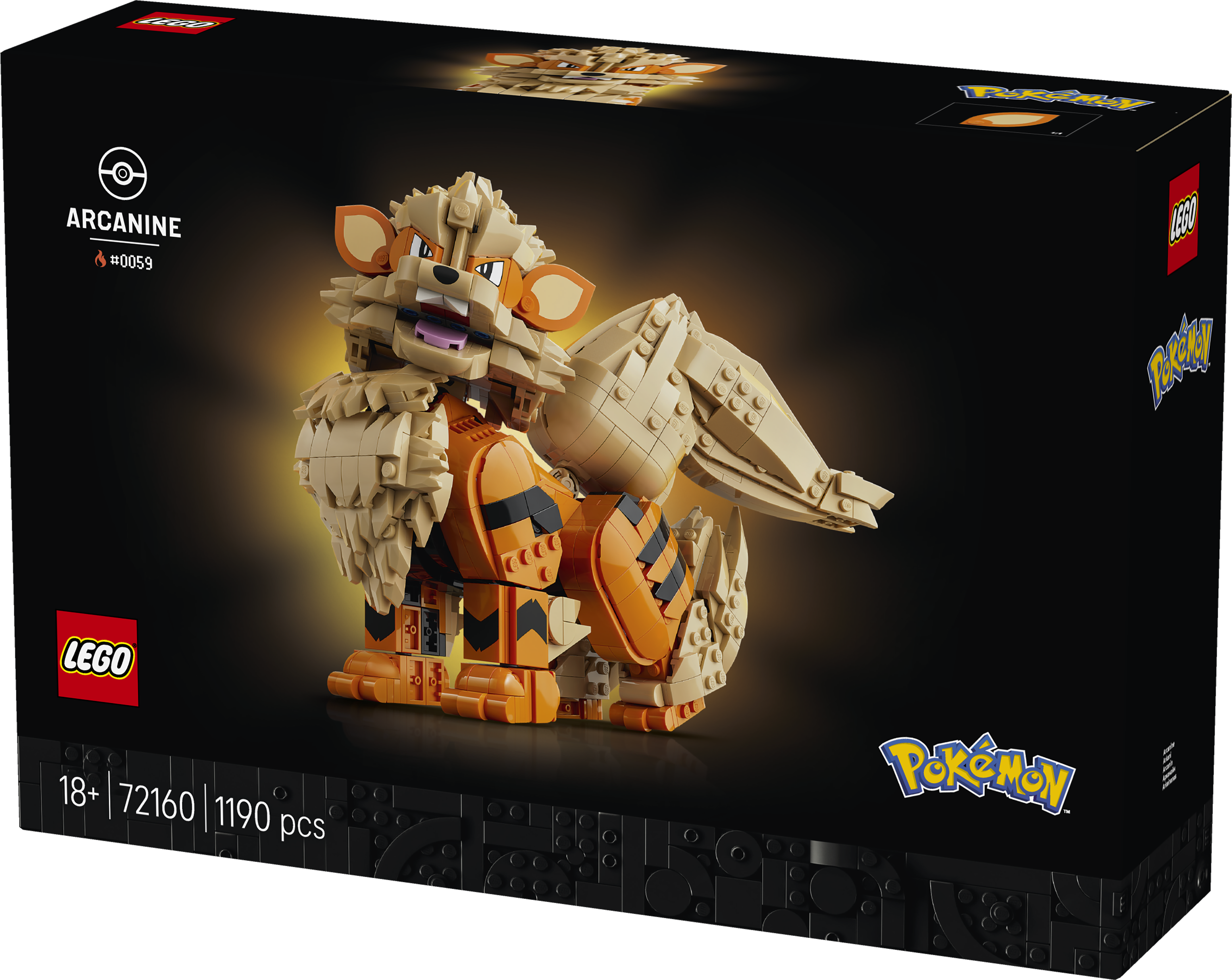 LEGO 72160 Pokémon Arcanine Pokémon Figure Building Set
