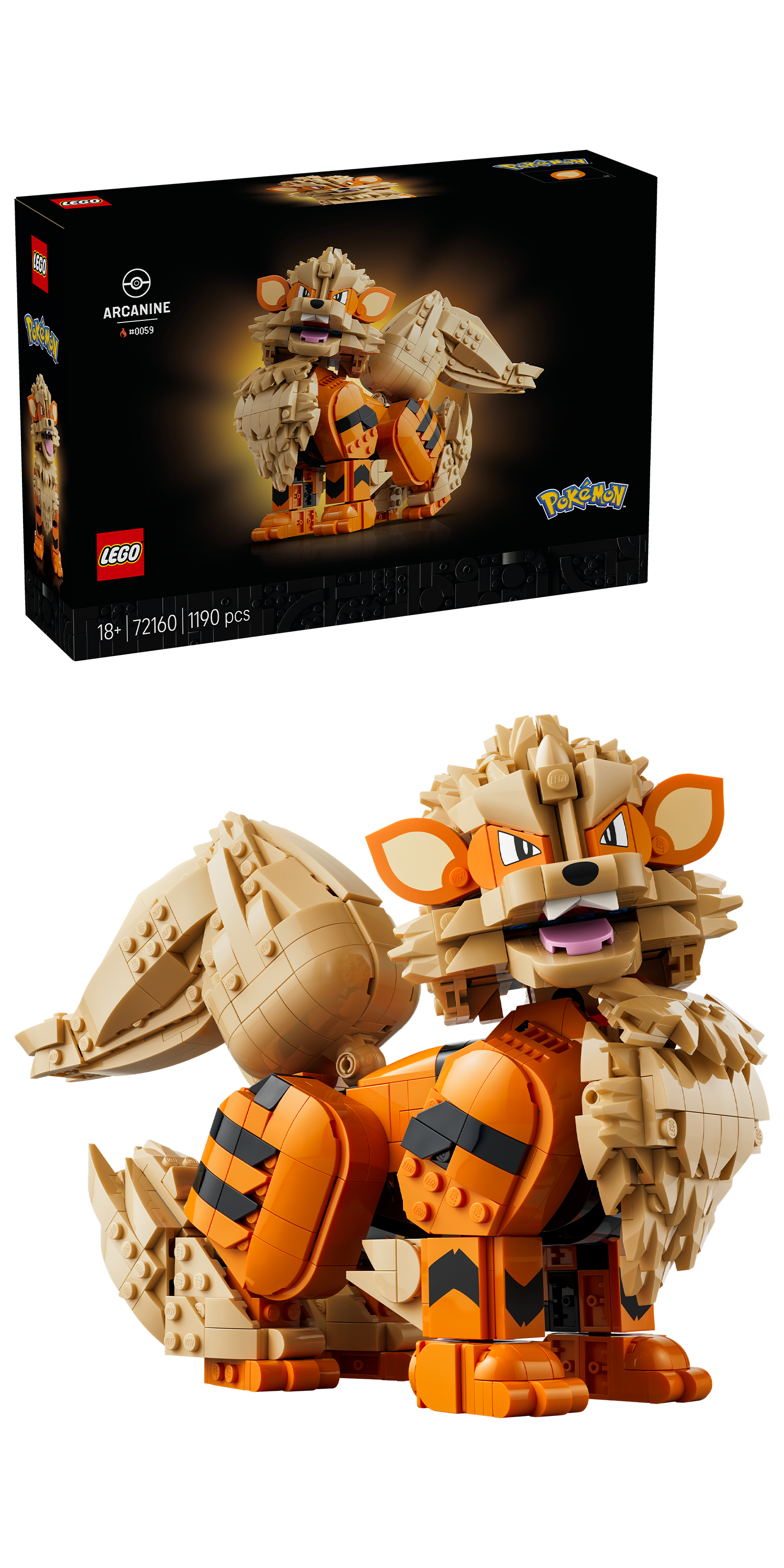 LEGO 72160 Pokémon Arcanine Pokémon Figure Building Set