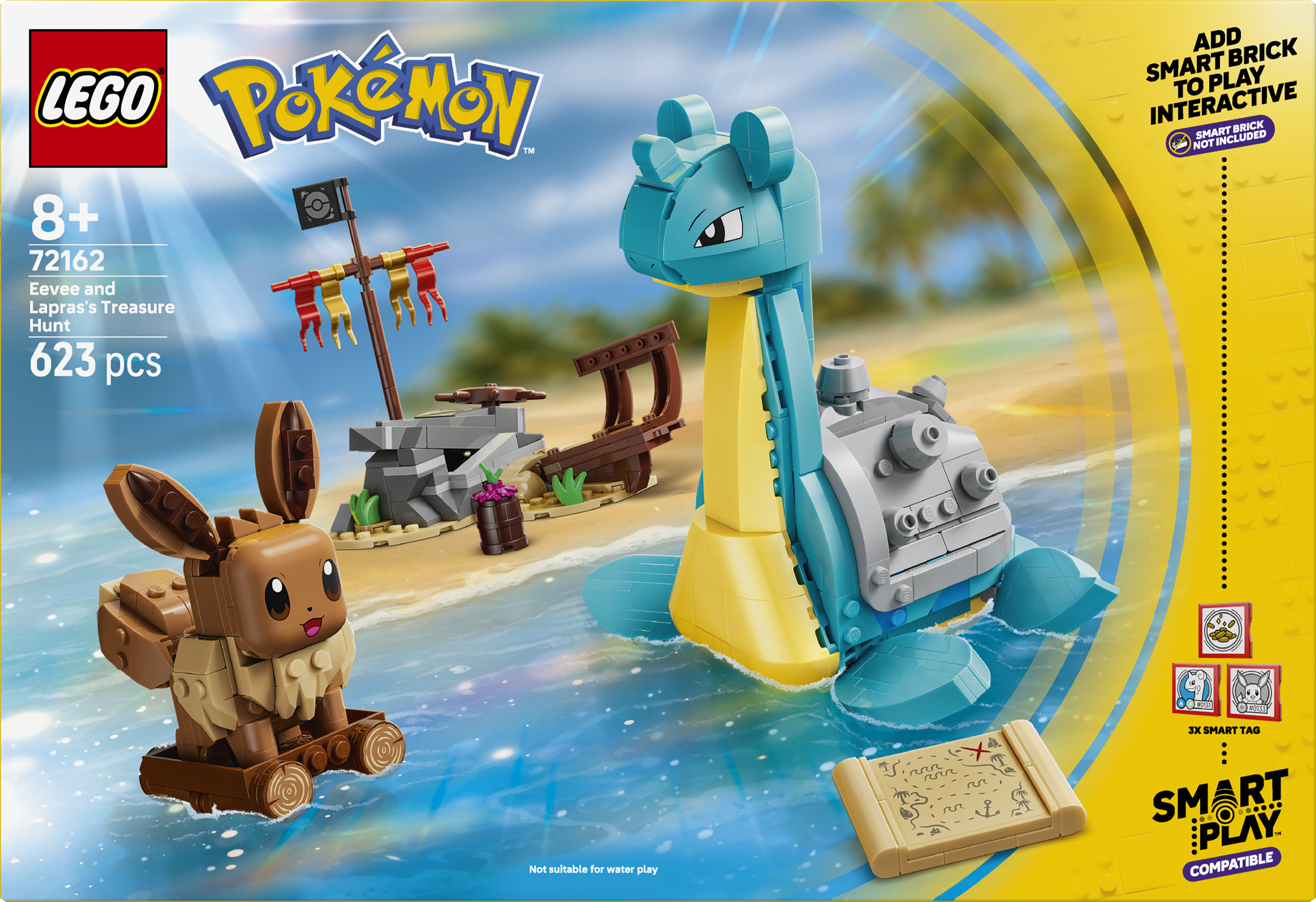 LEGO 72162 Pokémon SMART Play: Eevee and Lapras’s Treasure Hunt