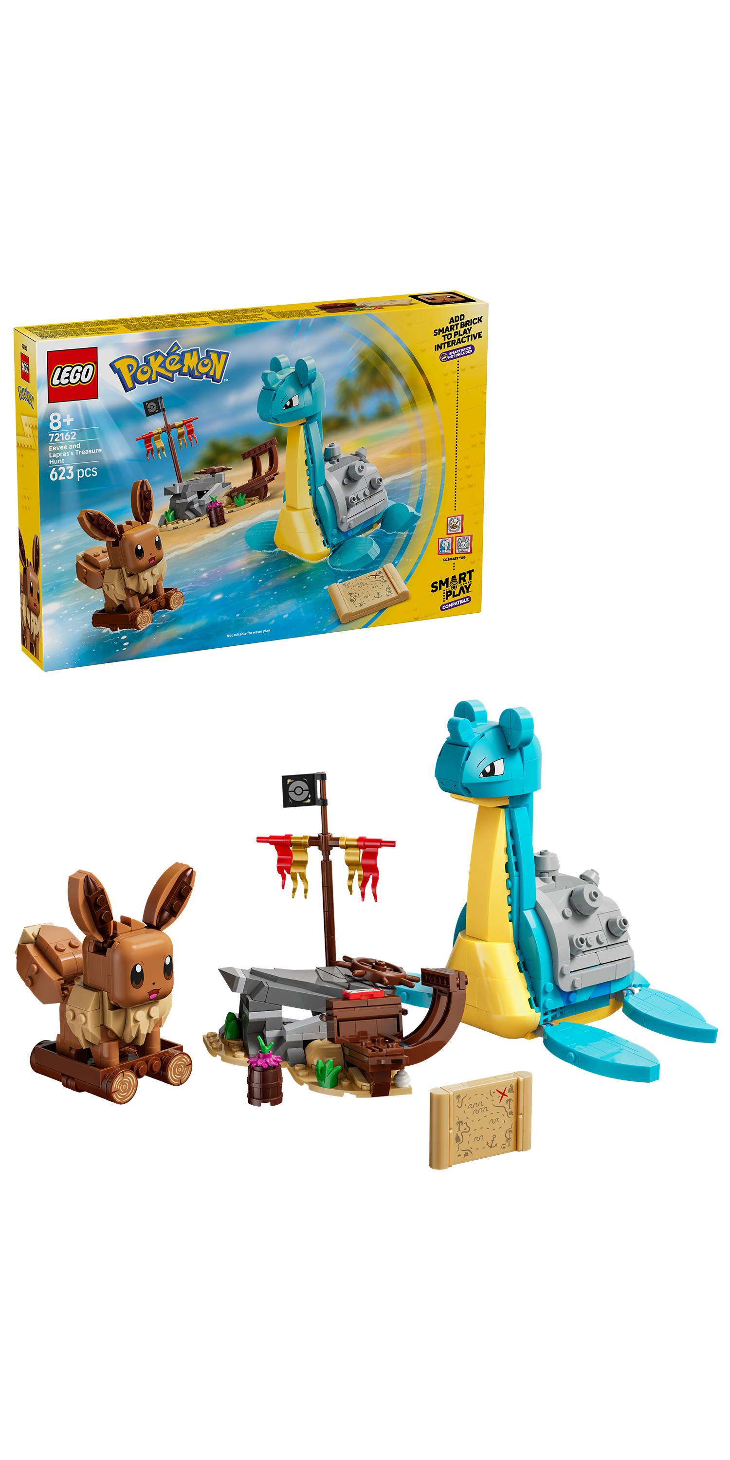 LEGO 72162 Pokémon SMART Play: Eevee and Lapras’s Treasure Hunt